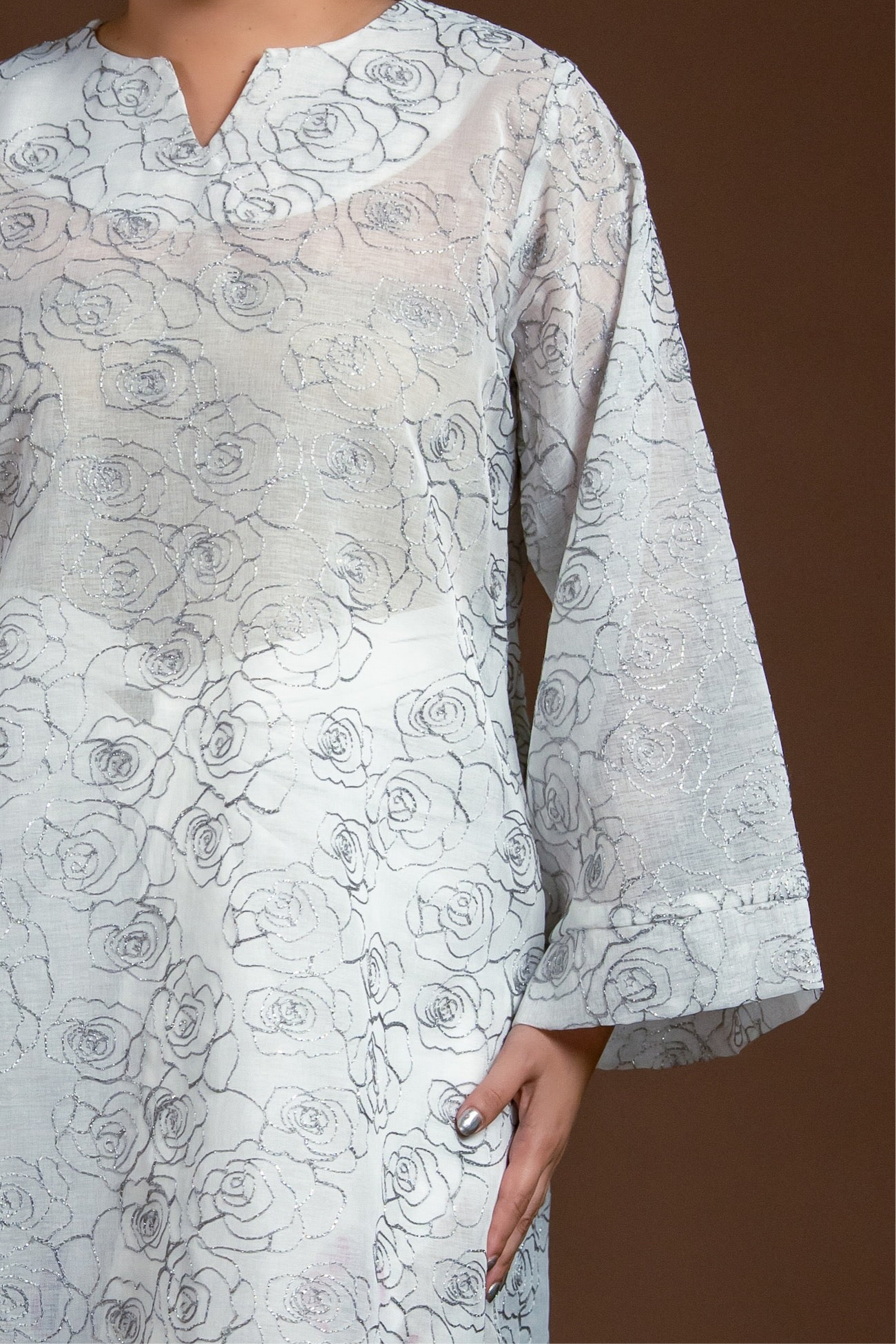 Baju Kurung Rindu Kasih Perak