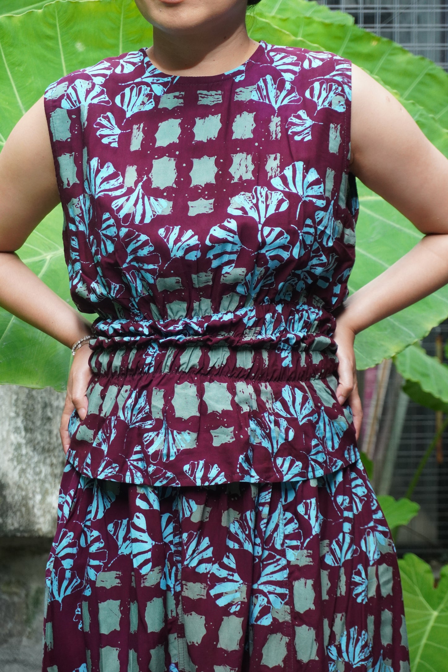 Baju Chop Marun Biru