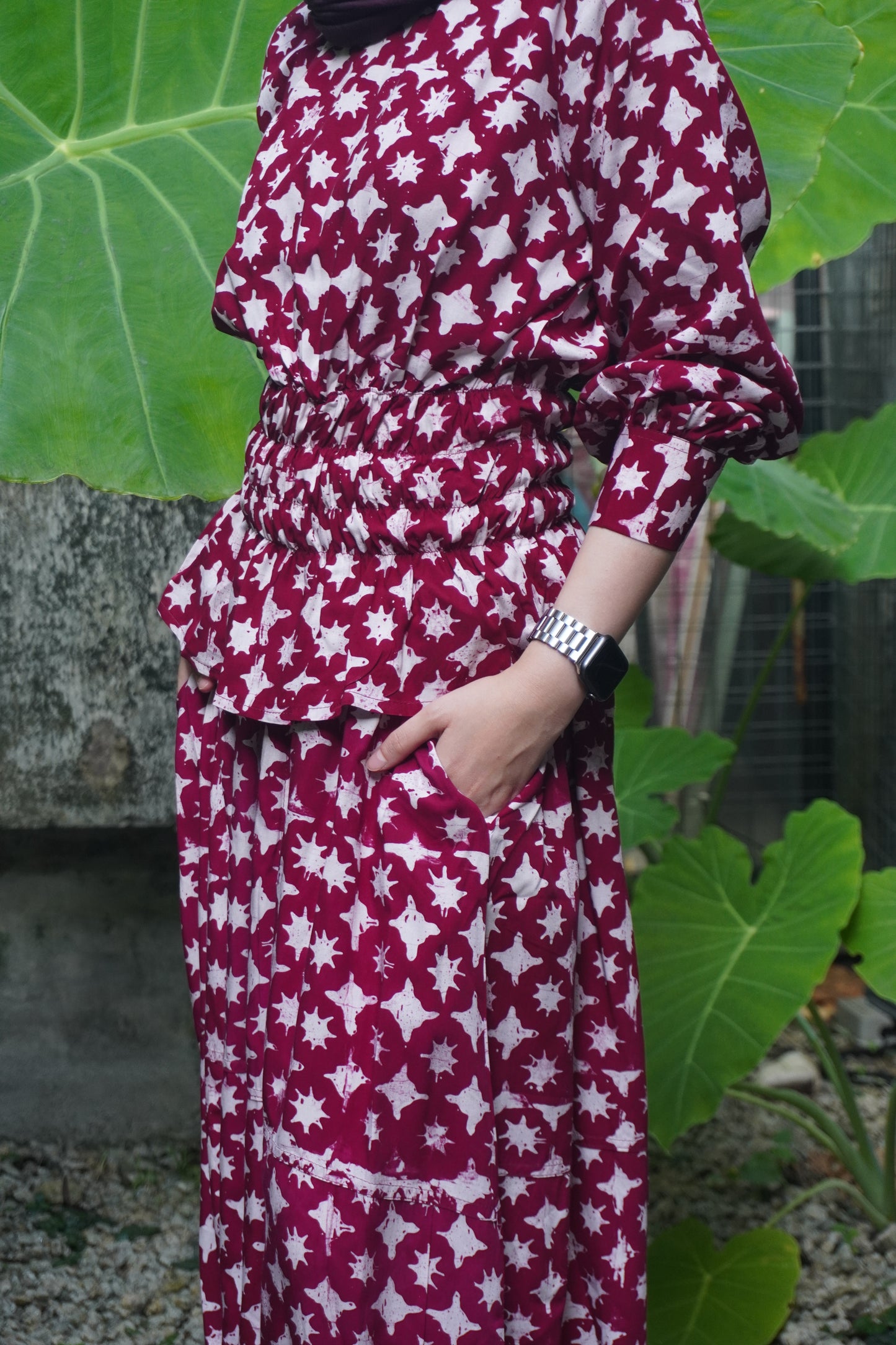 Baju Chop Marun Terang