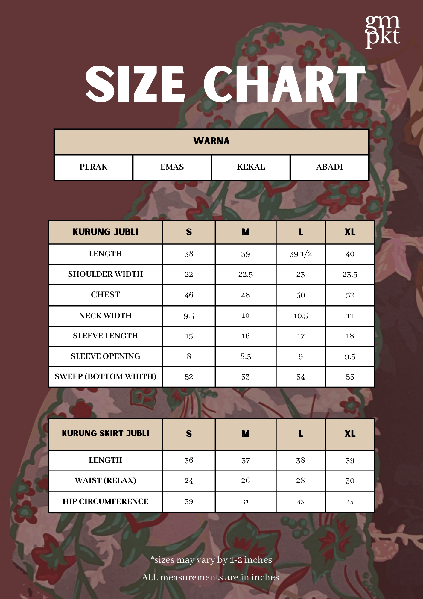 Baju Kurung Besar Set Jubli Perak