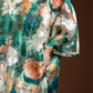Baju Kurung Rindu Sayang Bunga Hijau