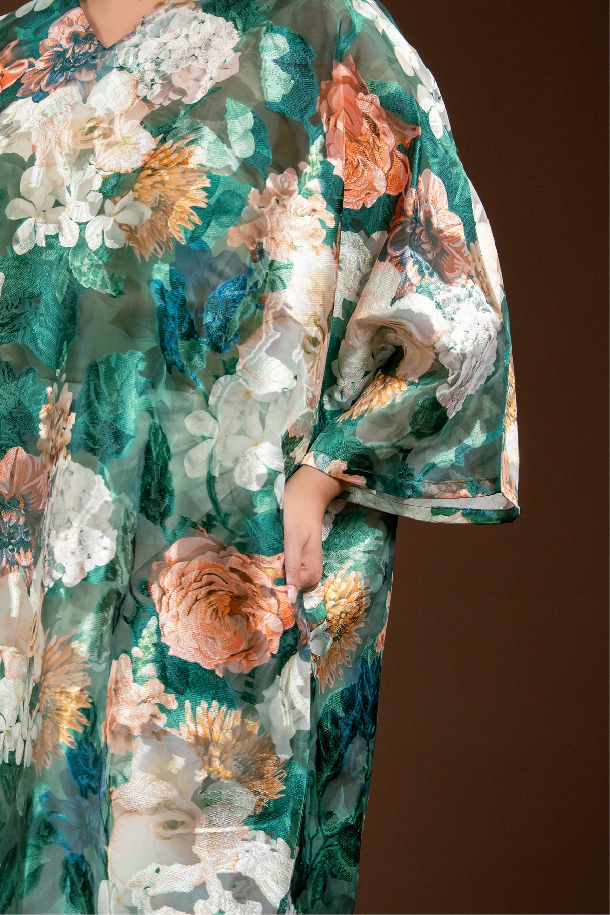 Baju Kurung Rindu Sayang Bunga Hijau