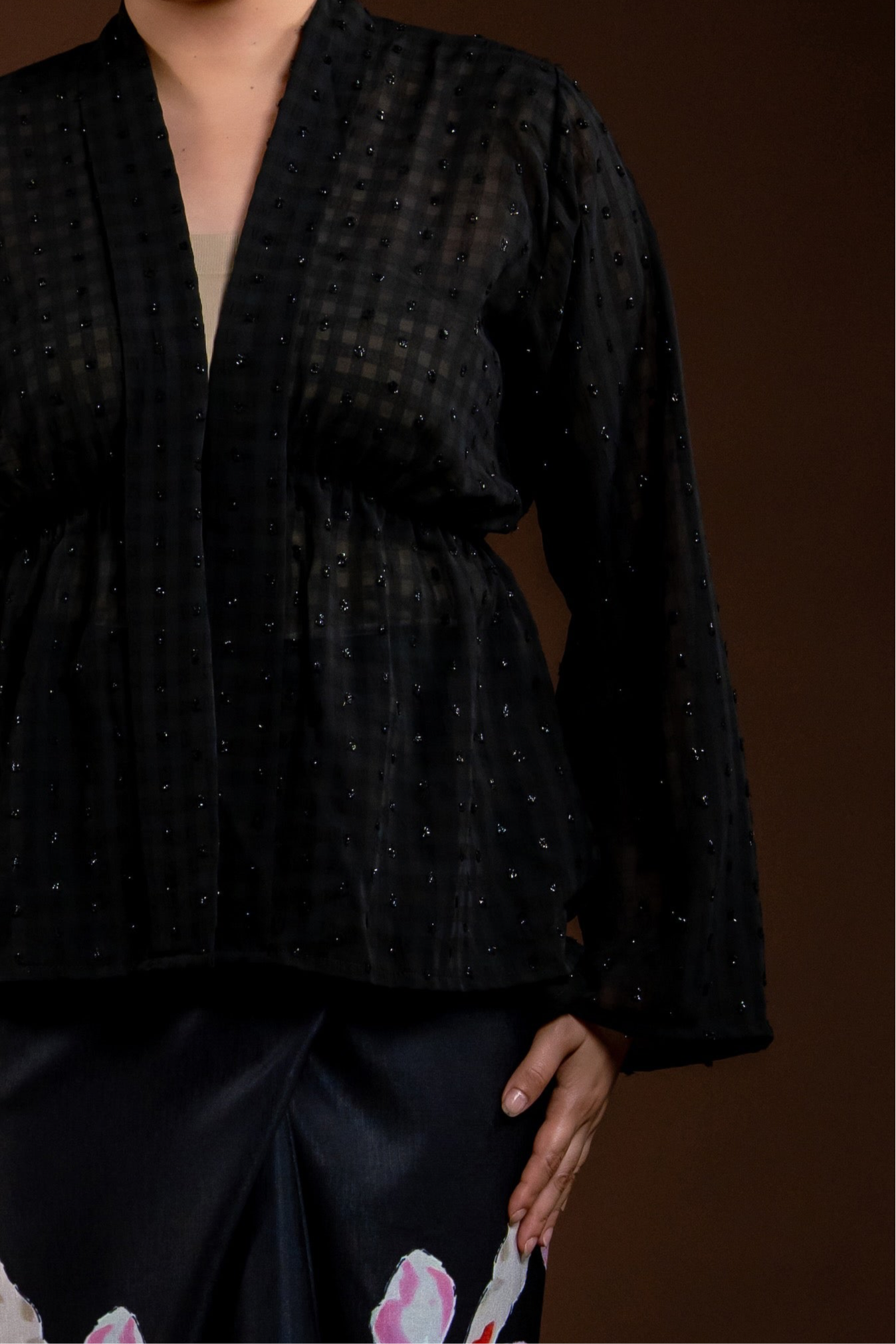 Baju Kebaya Rindu Merdu Hitam