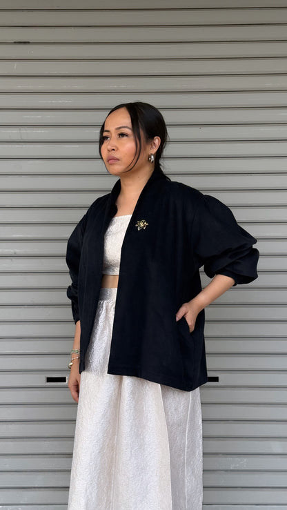 Jaket Grit Puff Hitam