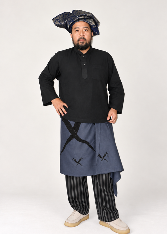 Edisi Khas Batik Siri Kedua : Kain Lepas Keris Biru Cair