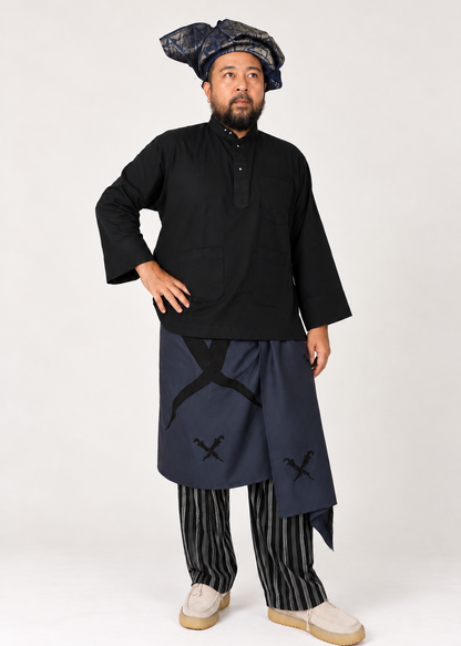 Edisi Khas Batik Siri Kedua : Kain Lepas Keris Biru Gelap