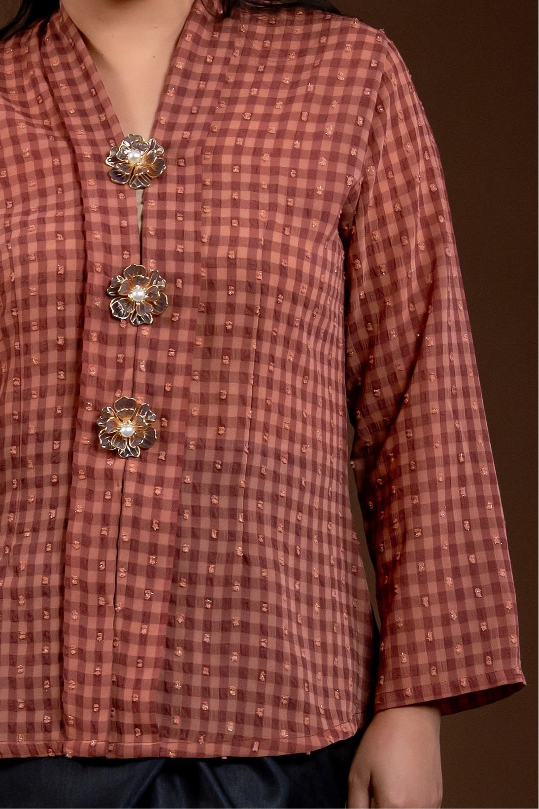 Baju Kebaya Rindu Dewi Coklat