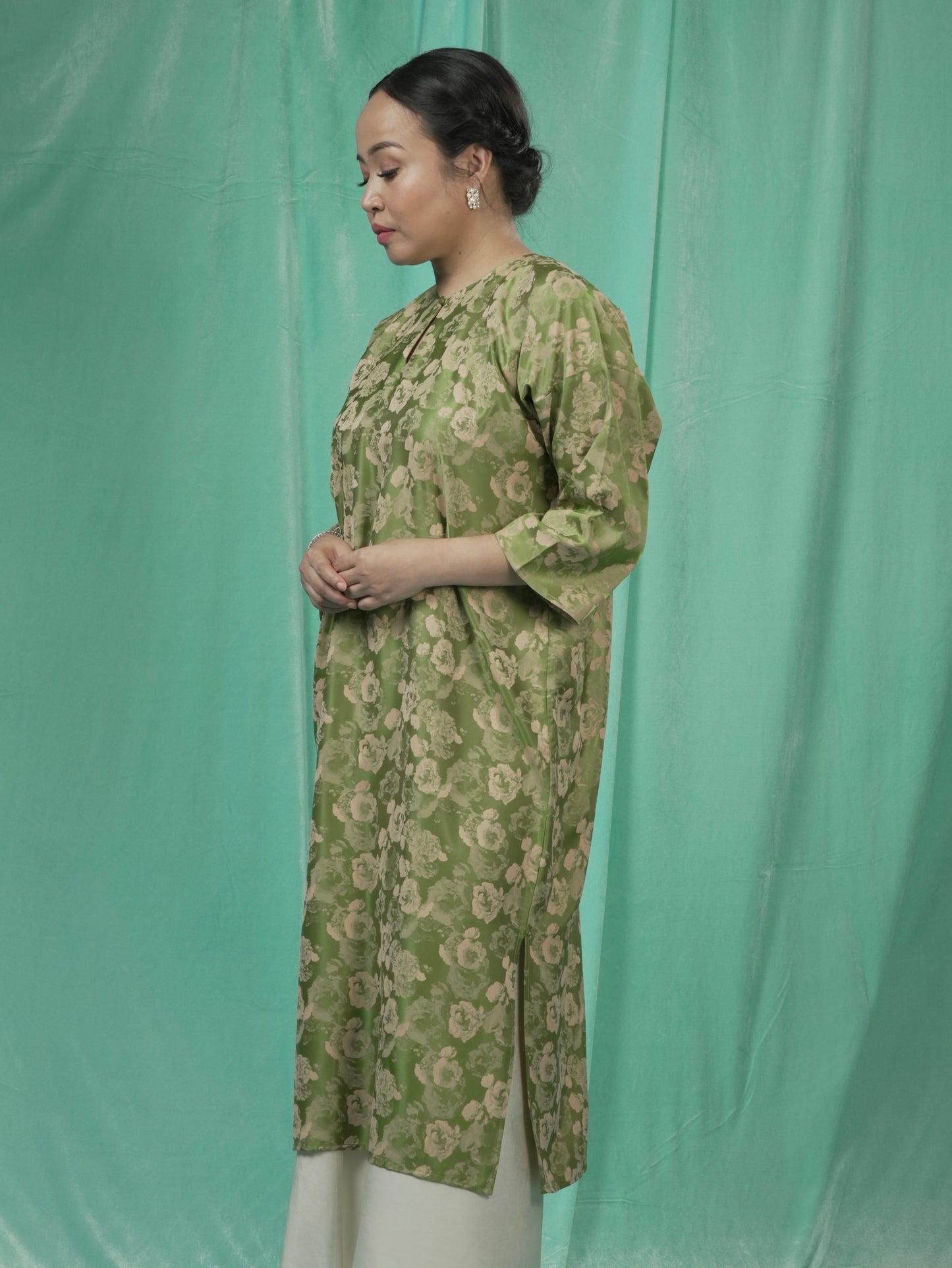 Kilat Kaftan Kurung Hijau