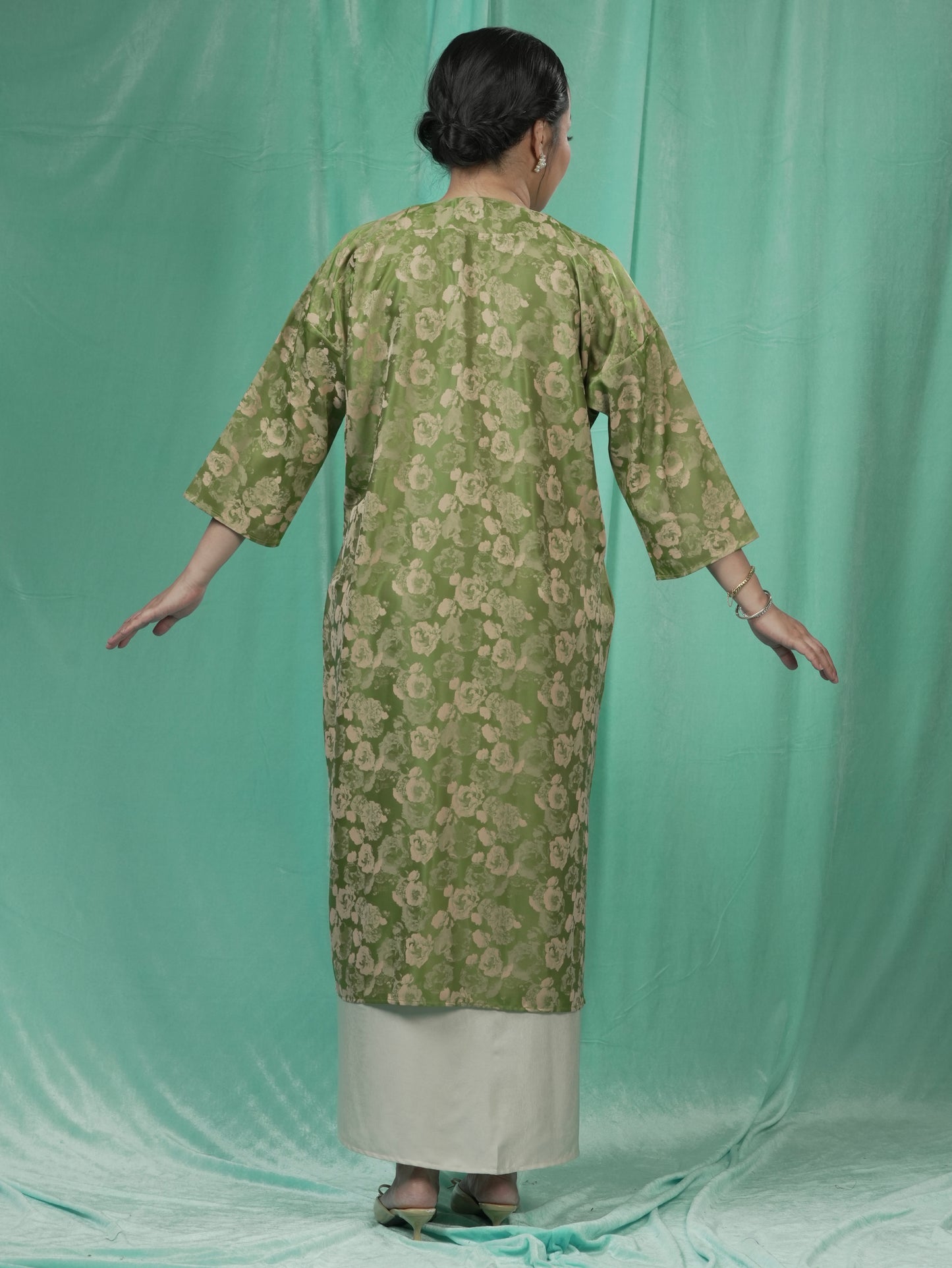 Kilat Kaftan Kurung Hijau