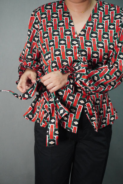 Baju Rogaya Hijau Merah