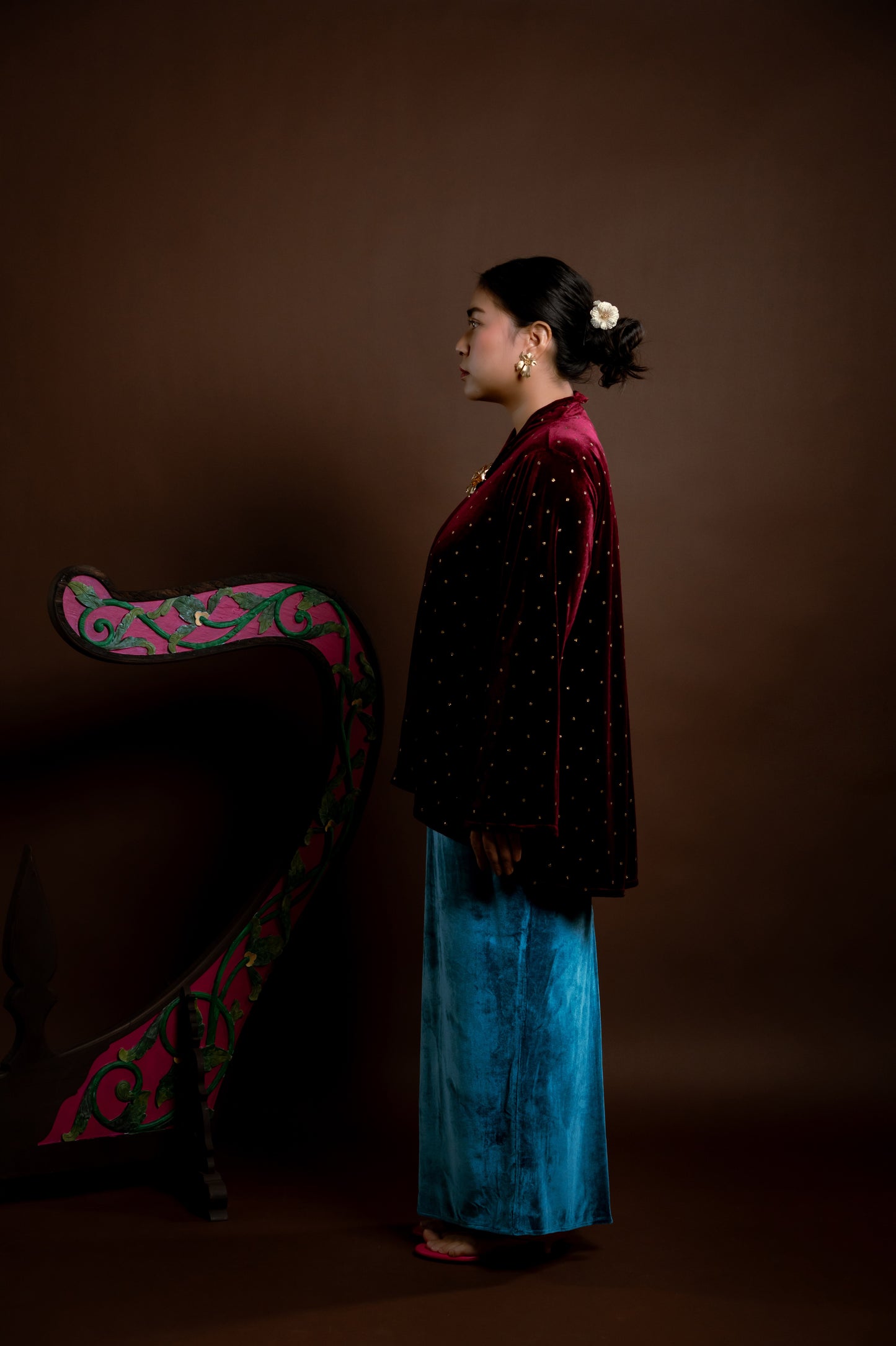 Kebaya Rindu Set Baldu Marun