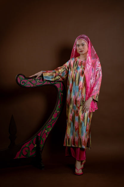 Baju Kurung Rindu Dara Pelangi Hijau