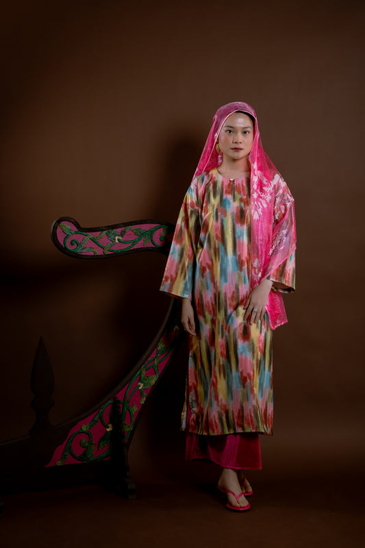 Baju Kurung Rindu Dara Pelangi Hijau