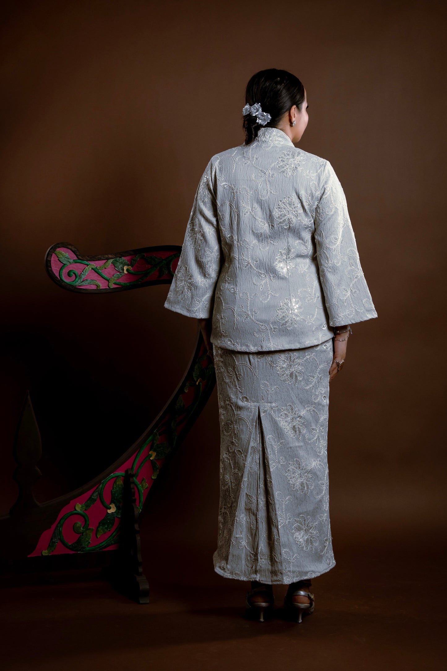 Kurung Rindu Set Berbisik Kelabu