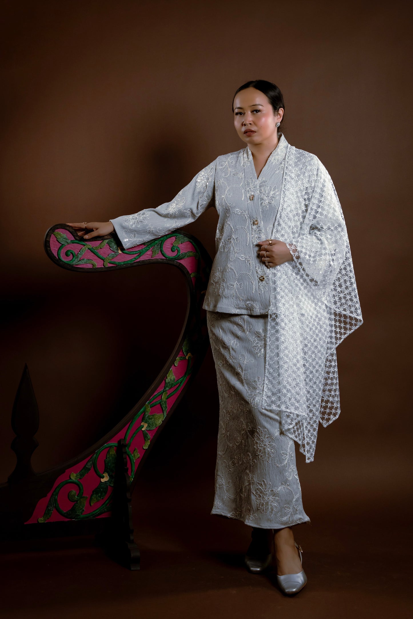 Kurung Rindu Set Berbisik Kelabu