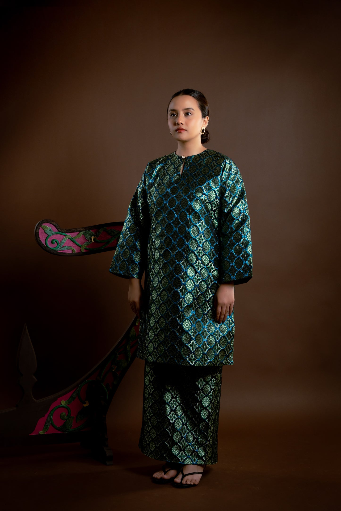 Kurung Rindu Memikat Set Biru Perak