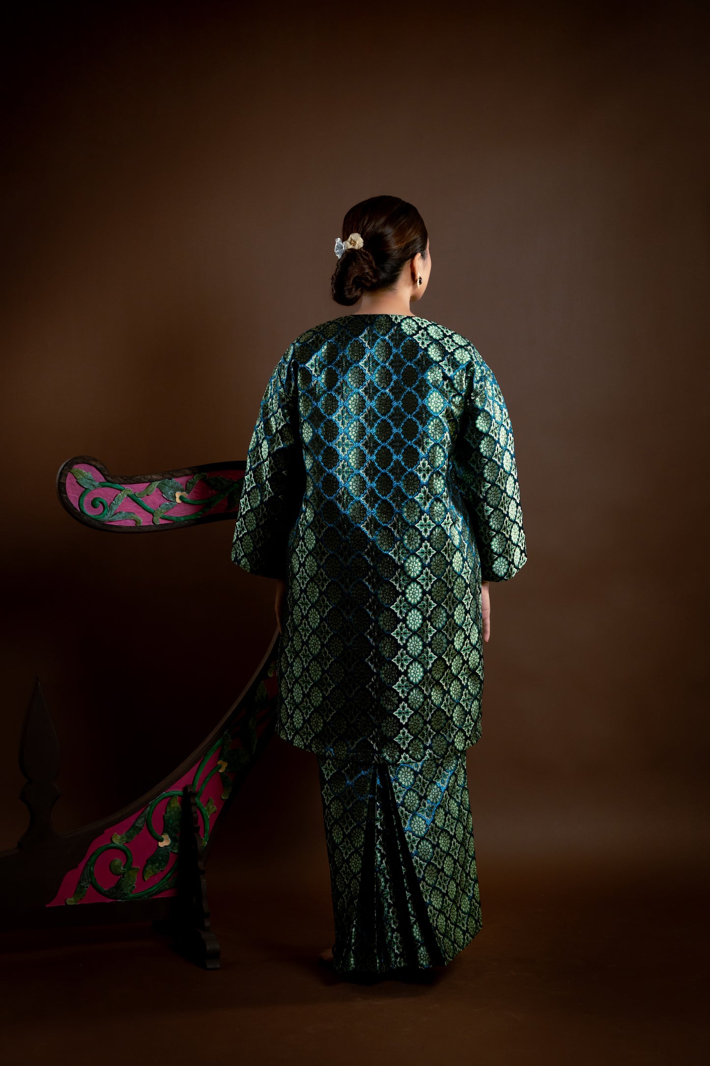 Kurung Rindu Memikat Set Biru Perak