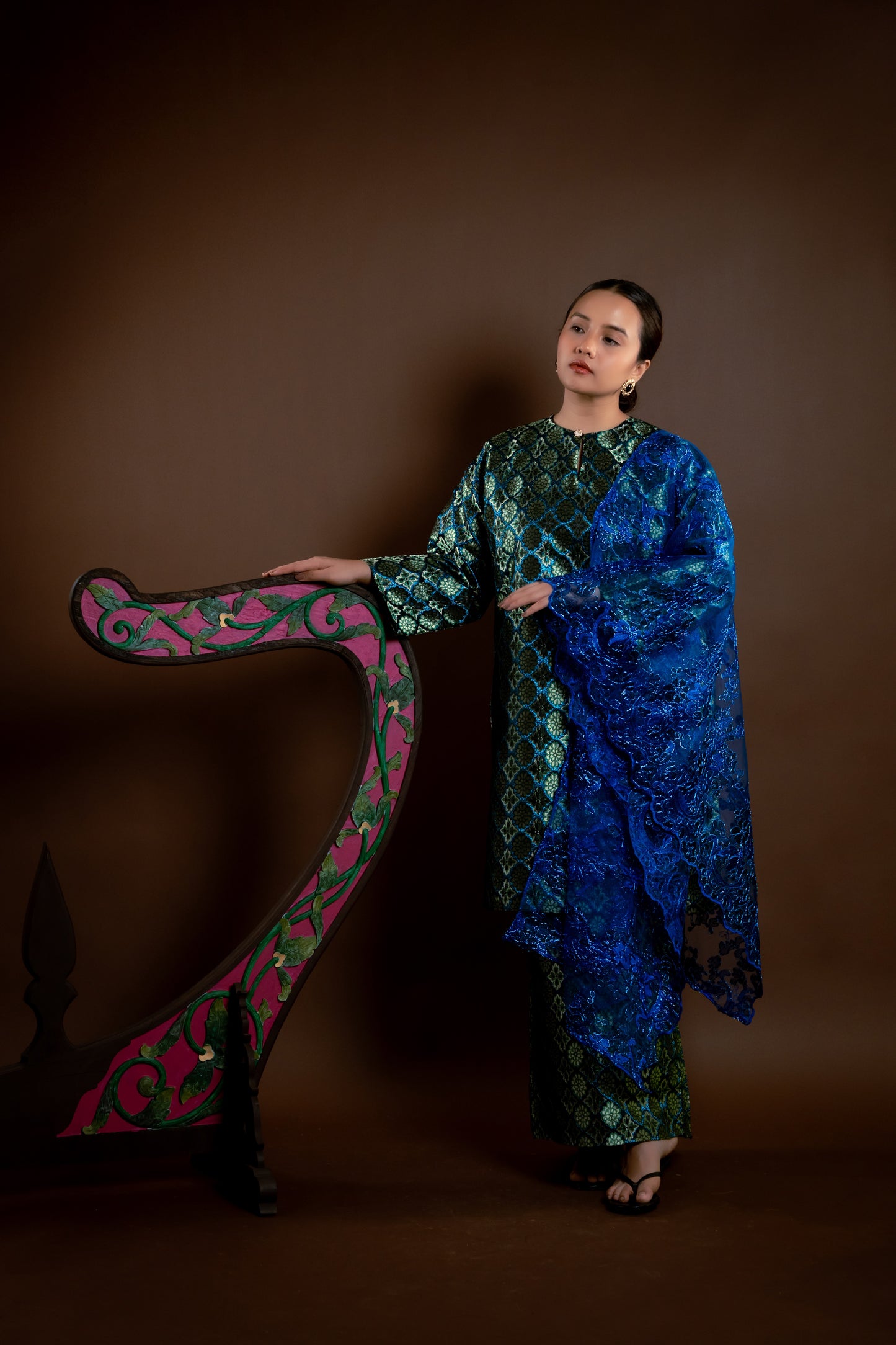 Kurung Rindu Memikat Set Biru Perak