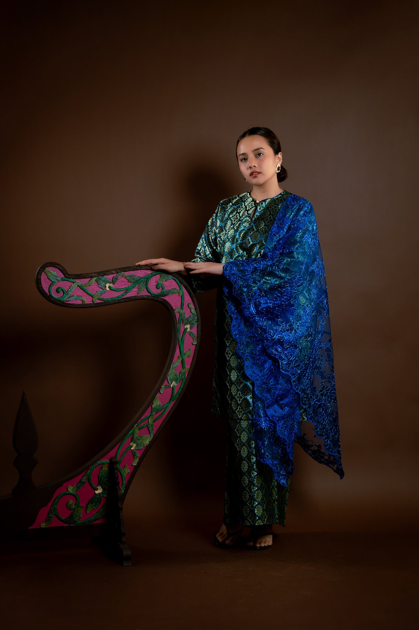Kurung Rindu Memikat Set Biru Perak