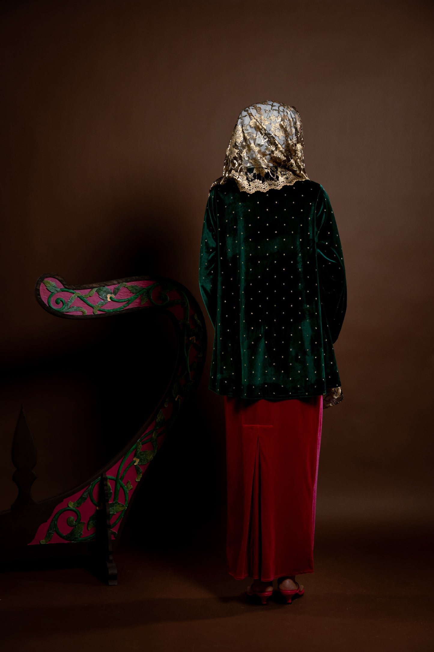Kebaya Rindu Set Baldu Hijau