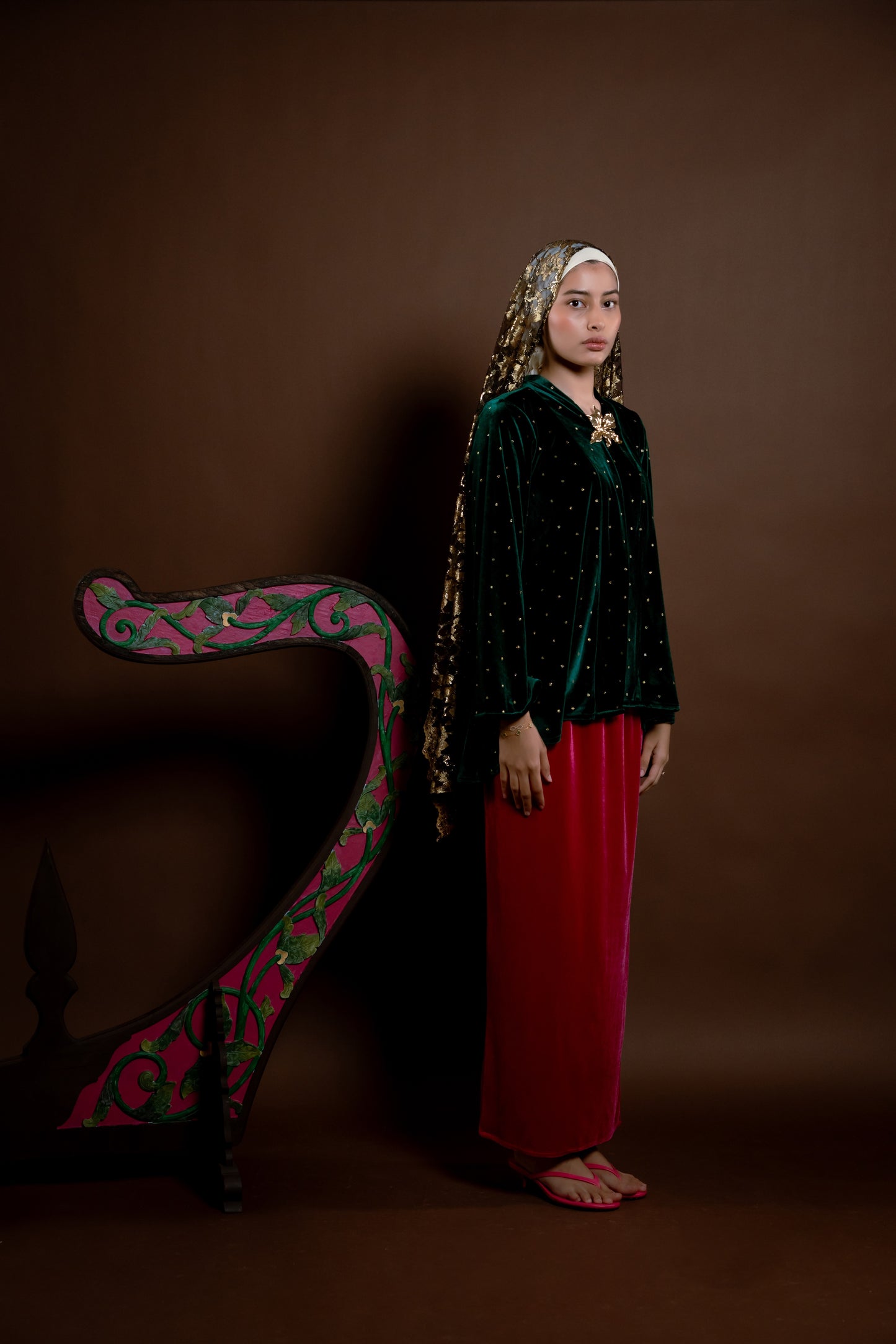 Kebaya Rindu Set Baldu Hijau