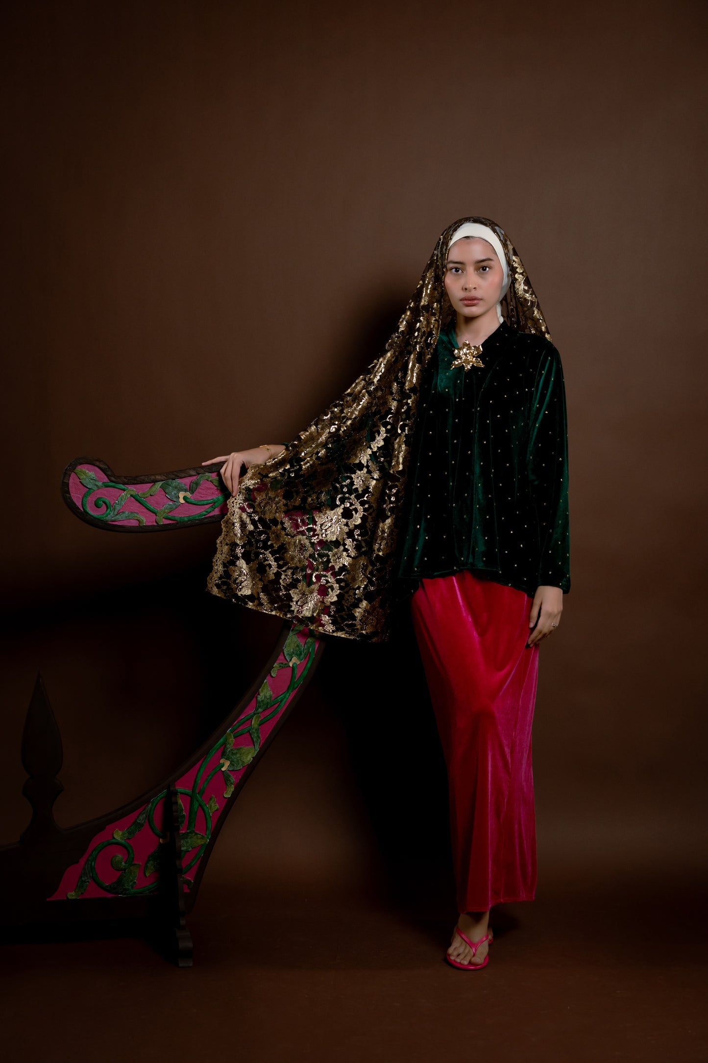Kebaya Rindu Set Baldu Hijau