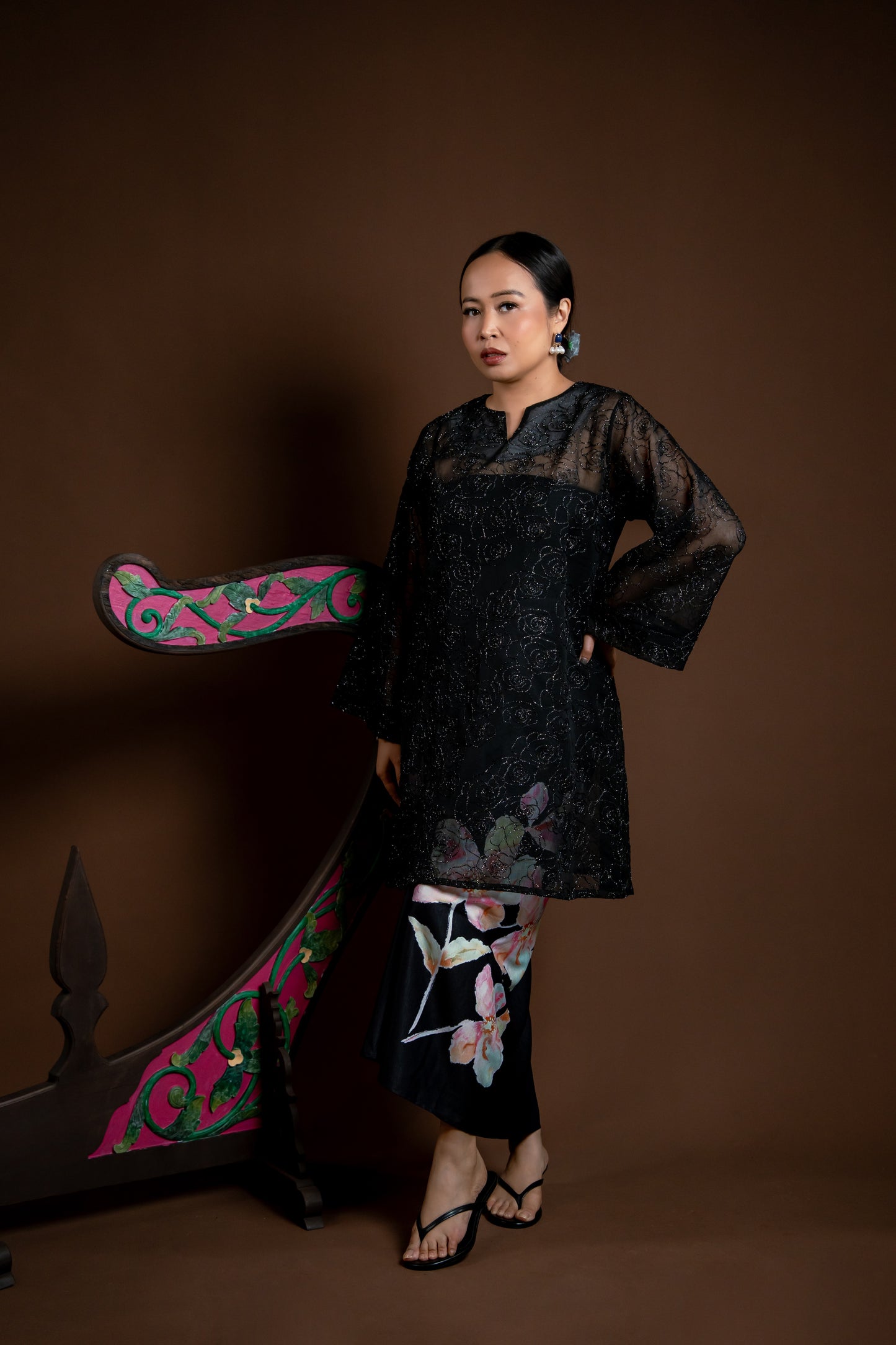 Baju Kurung Rindu Kasih Hitam