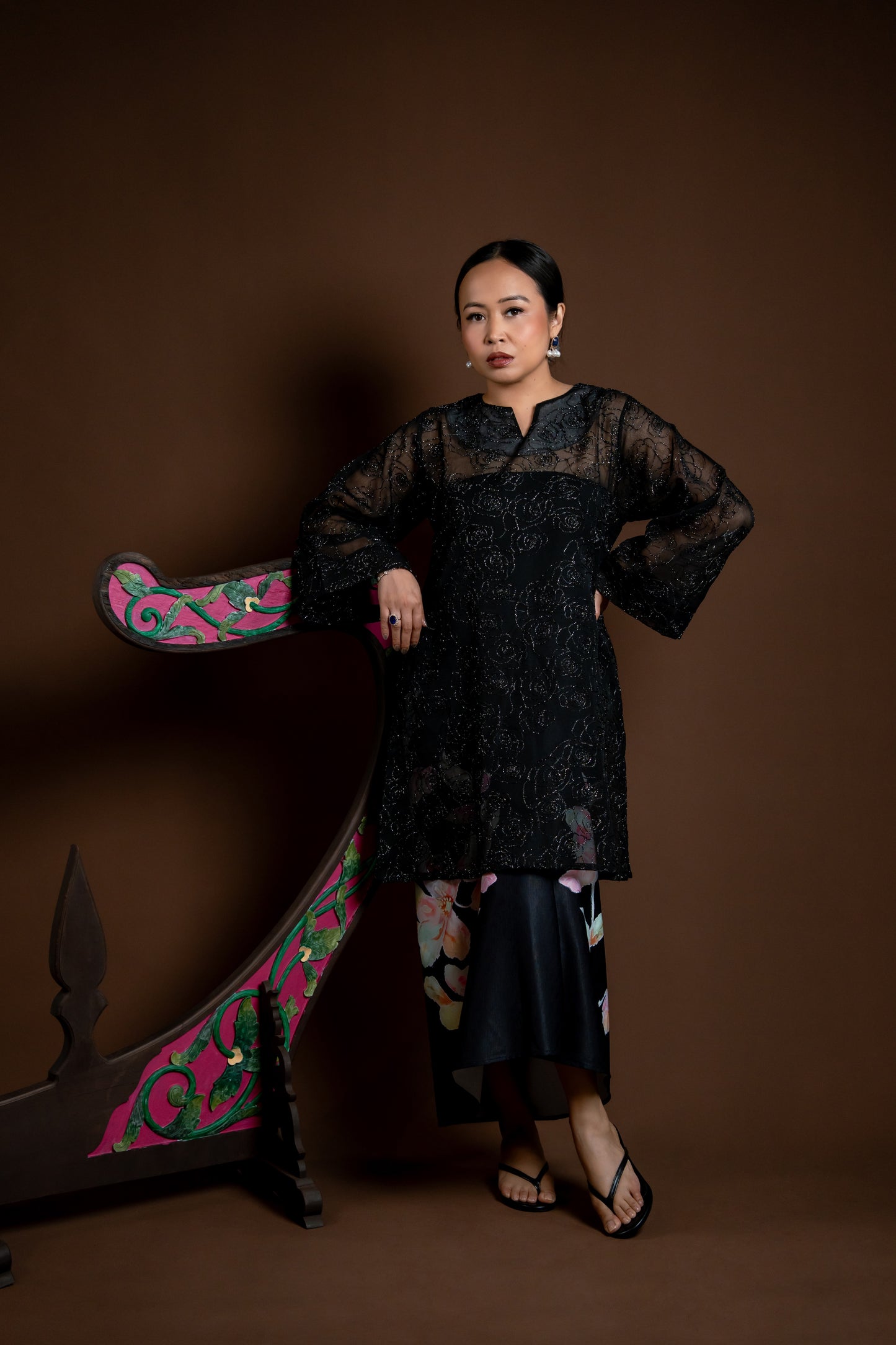 Baju Kurung Rindu Kasih Hitam