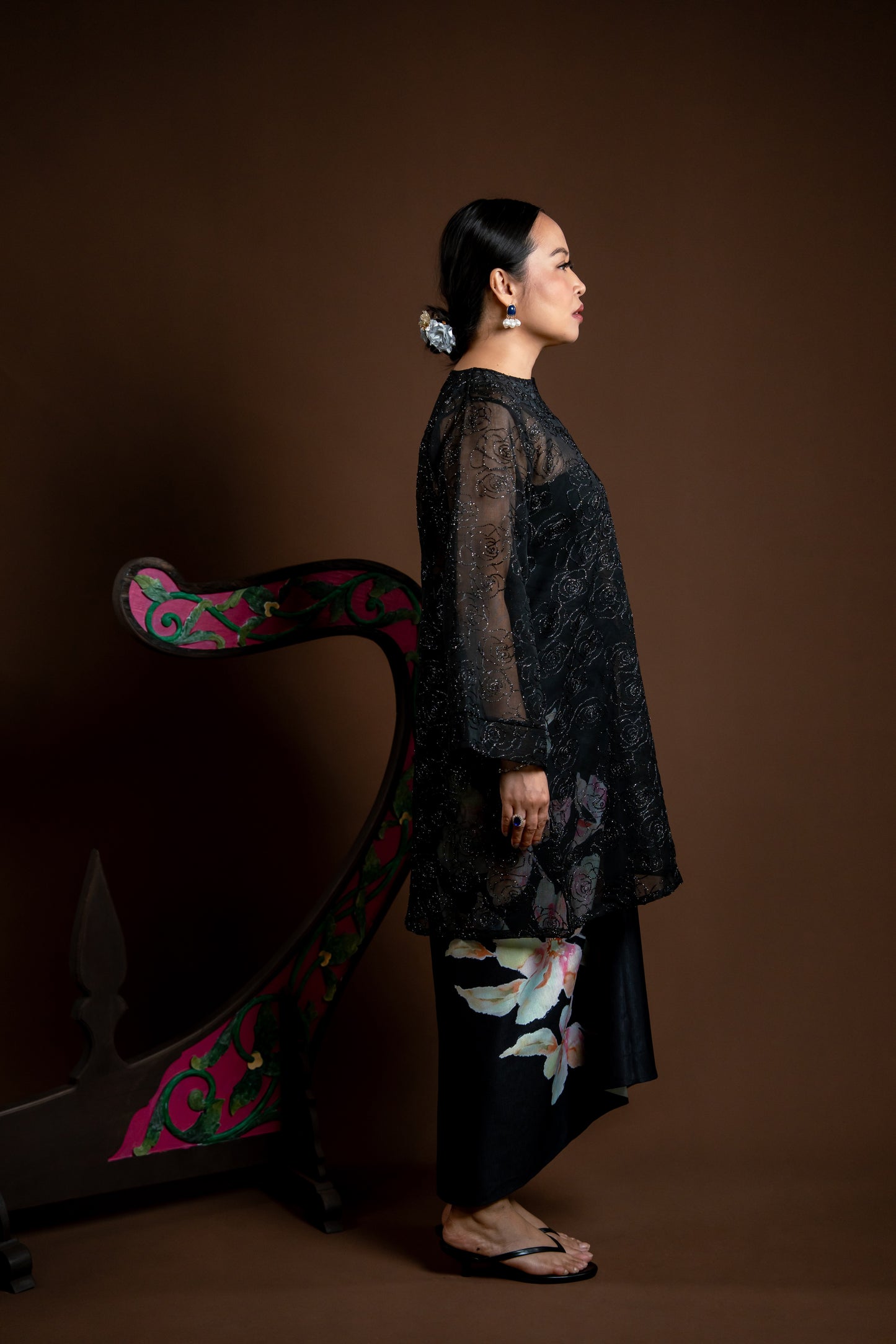 Baju Kurung Rindu Kasih Hitam