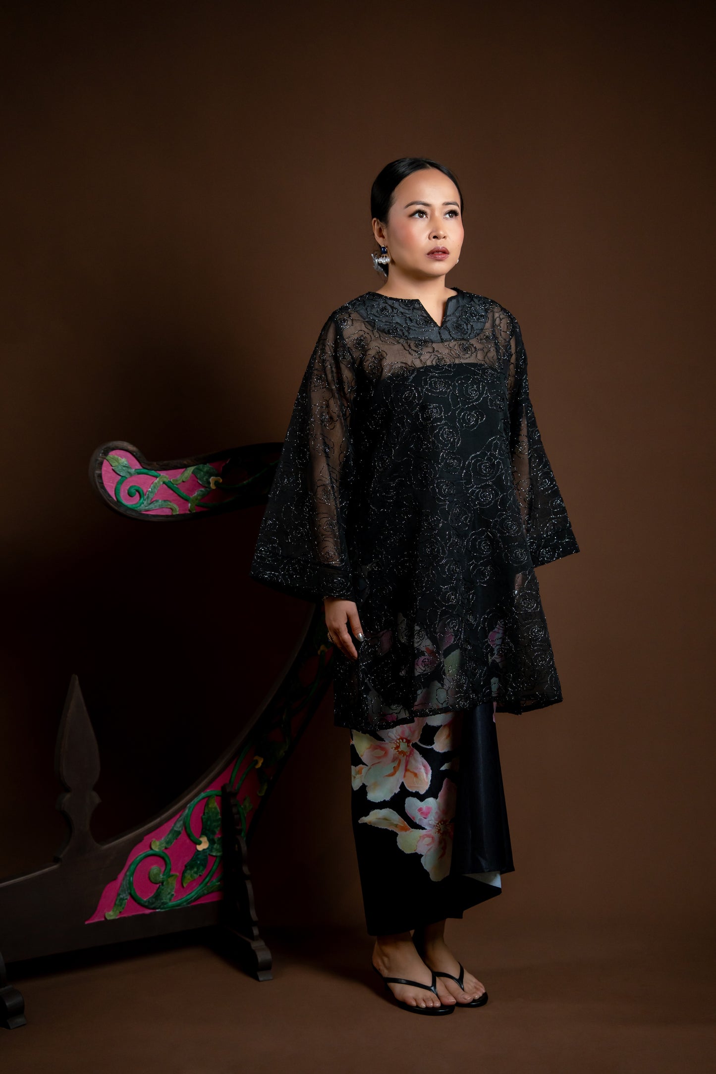 Baju Kurung Rindu Kasih Hitam