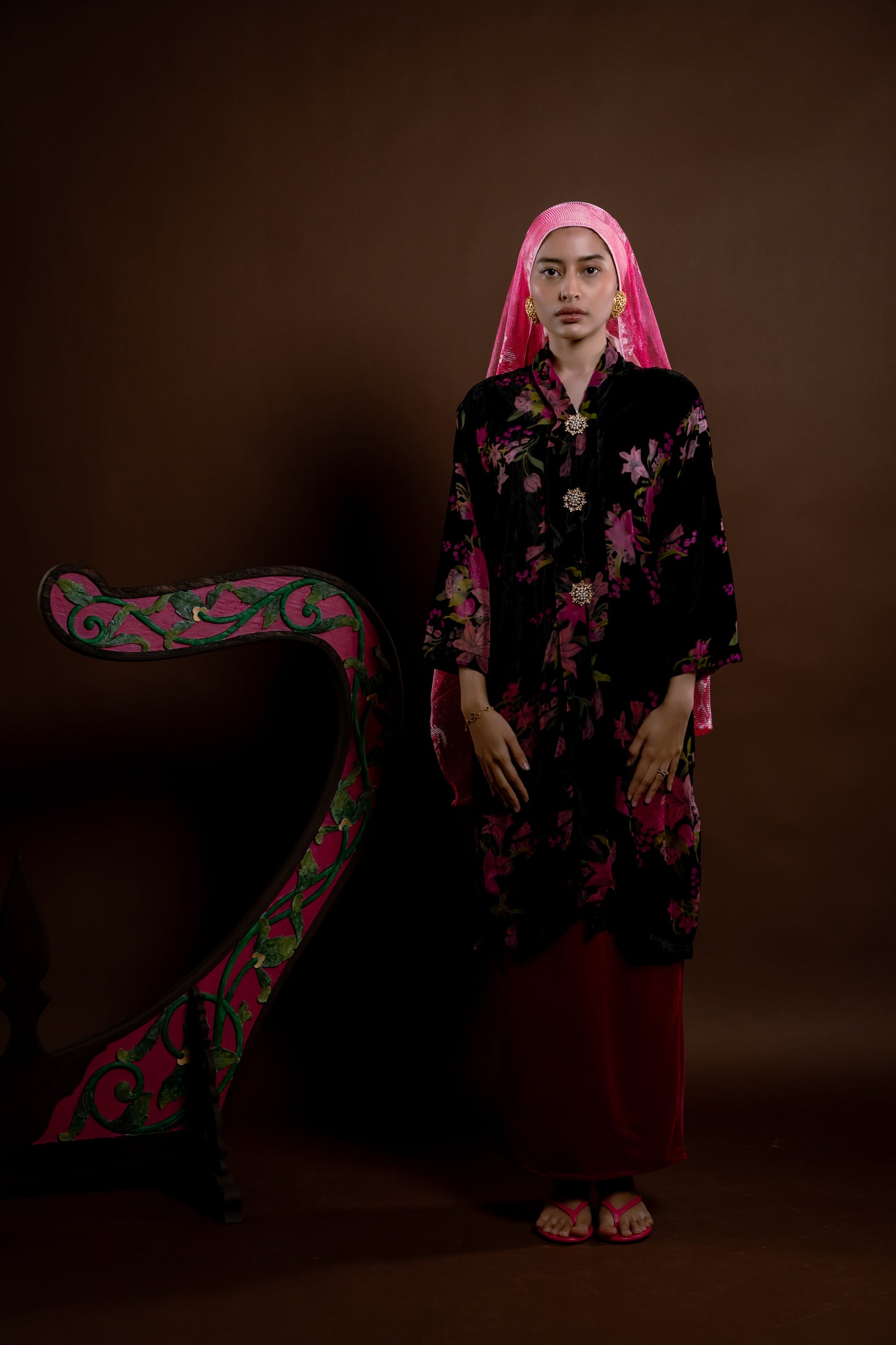Kebaya Rindu Menawan Jiwa Set Hitam Jambu