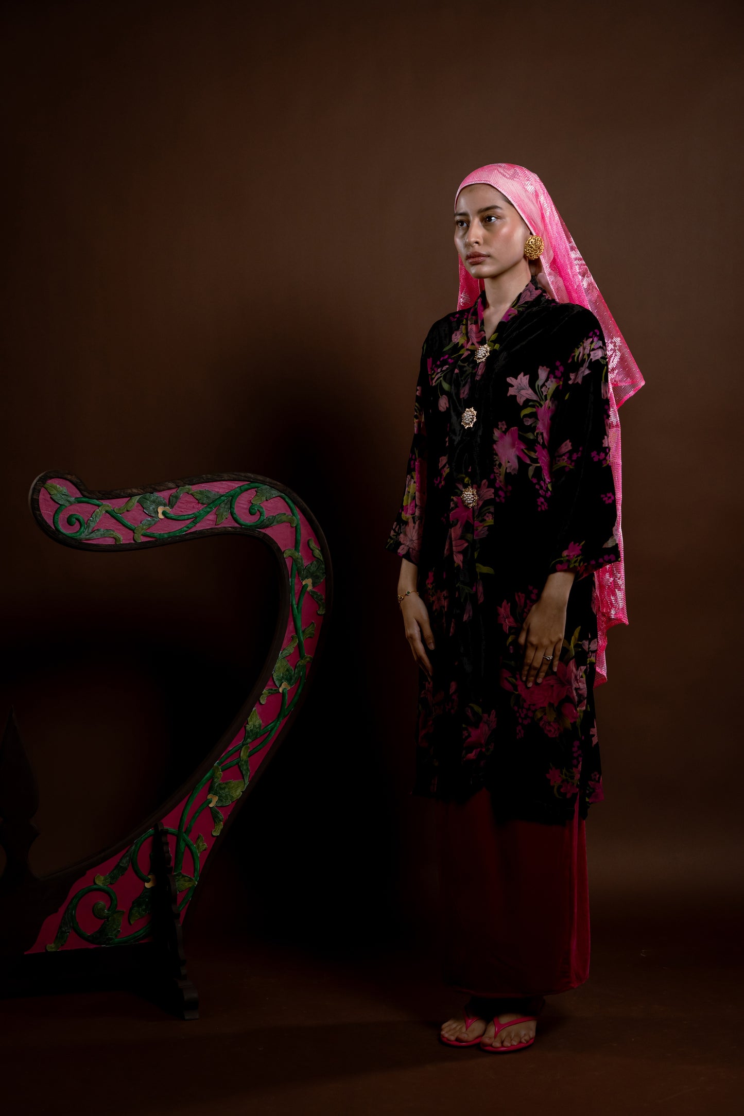 Kebaya Rindu Menawan Jiwa Set Hitam Jambu