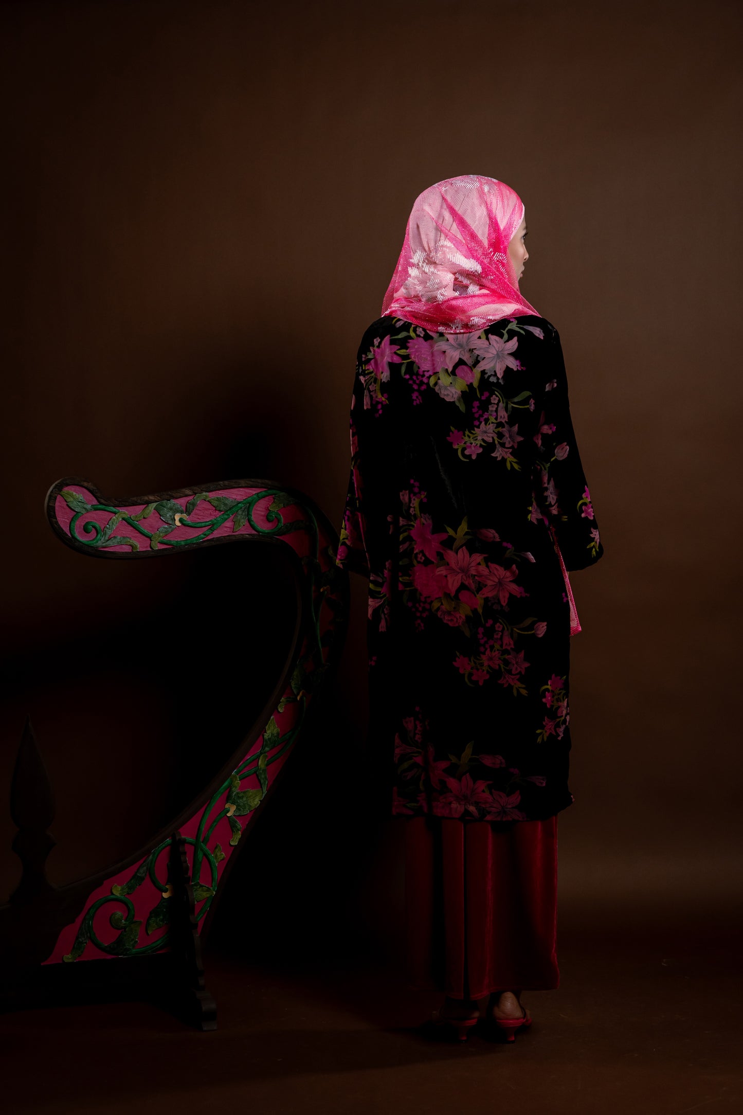 Kebaya Rindu Menawan Jiwa Set Hitam Jambu
