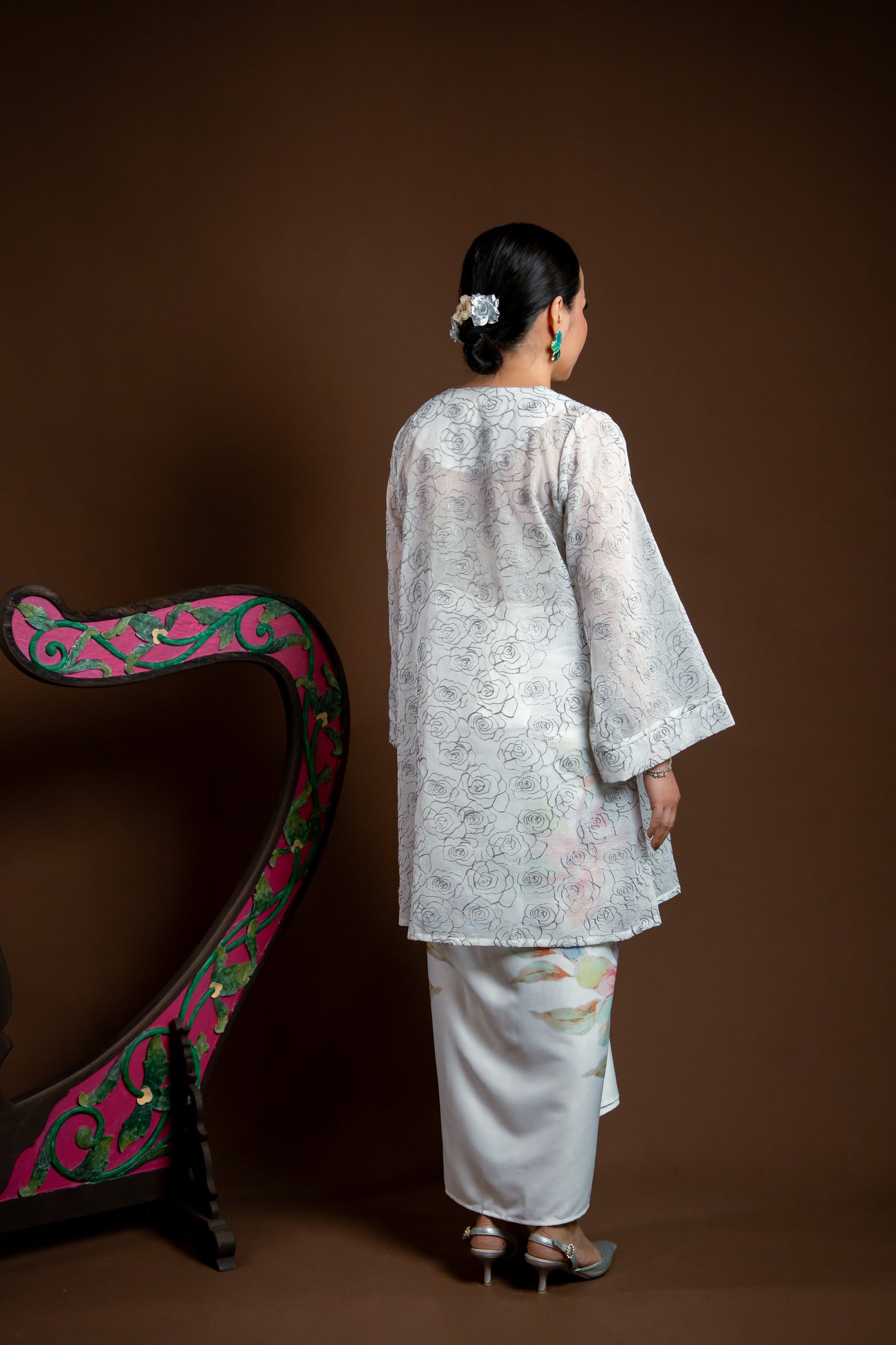 Baju Kurung Rindu Kasih Perak