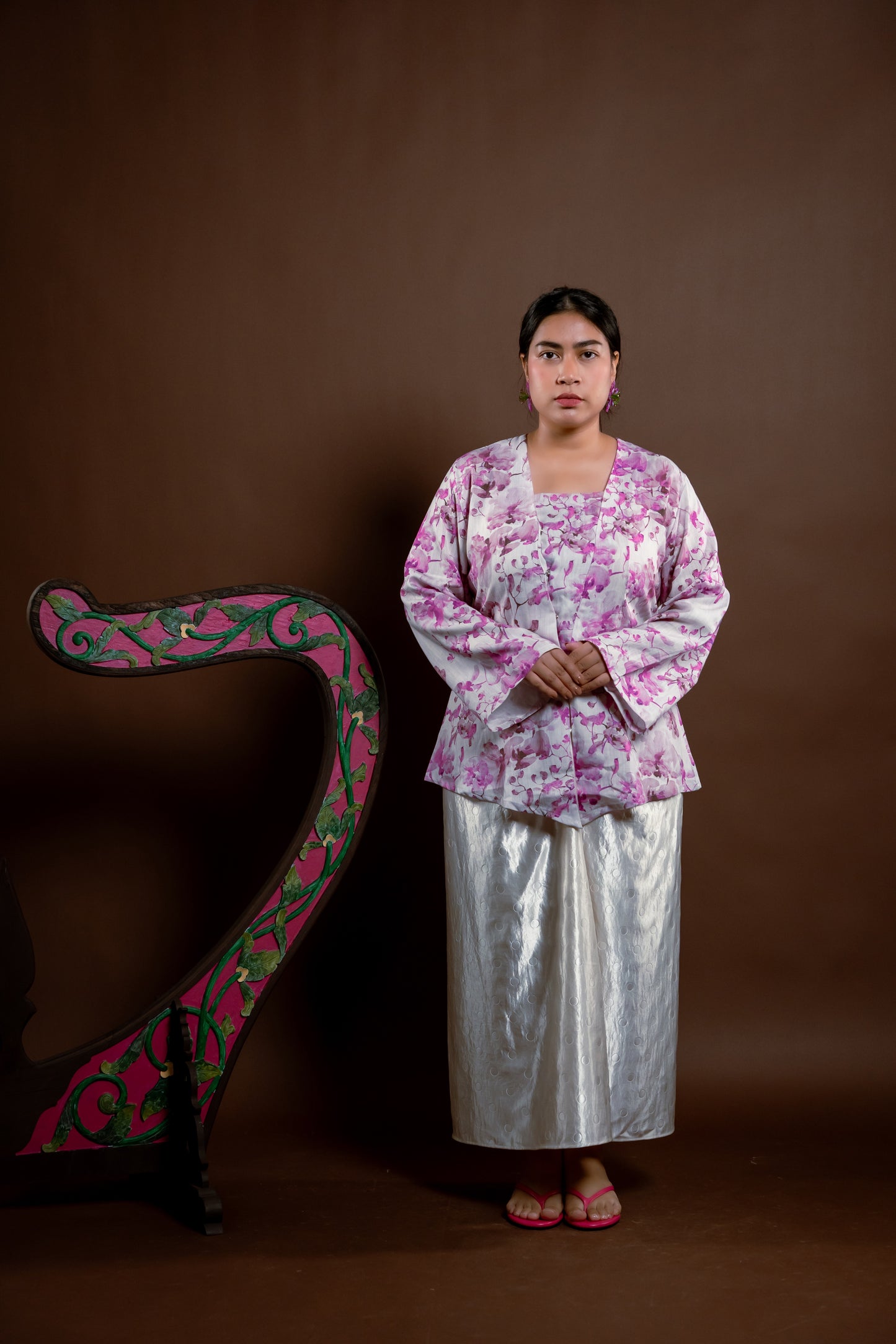 Kebaya Rindu Manja Bunga Ungu