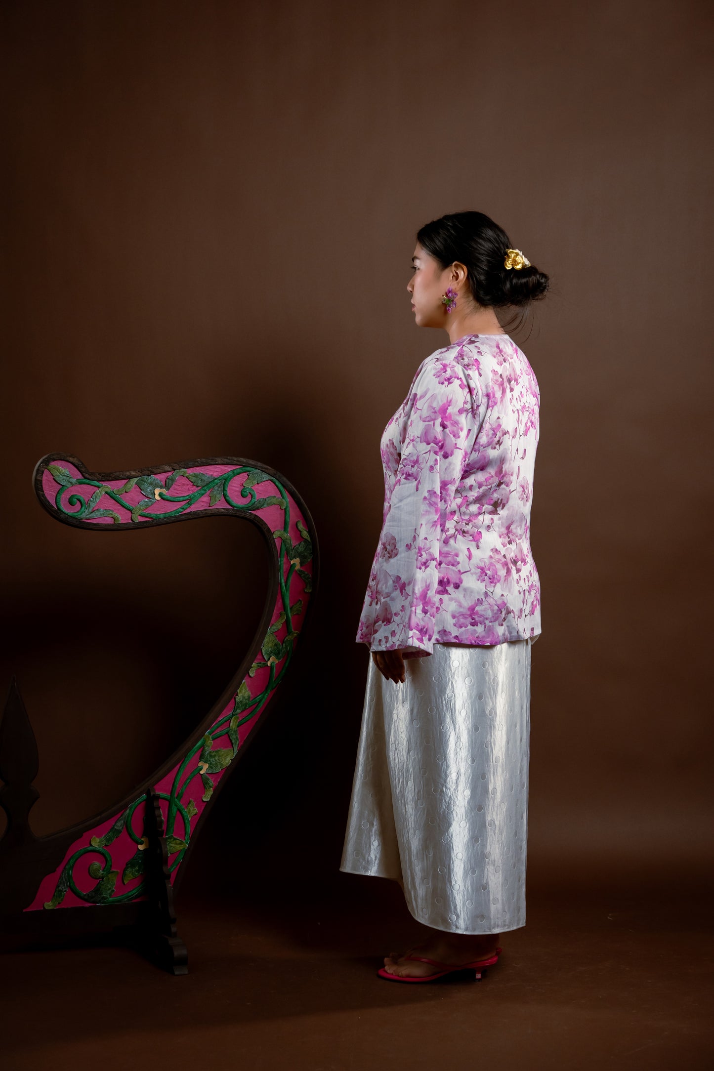 Kebaya Rindu Manja Bunga Ungu