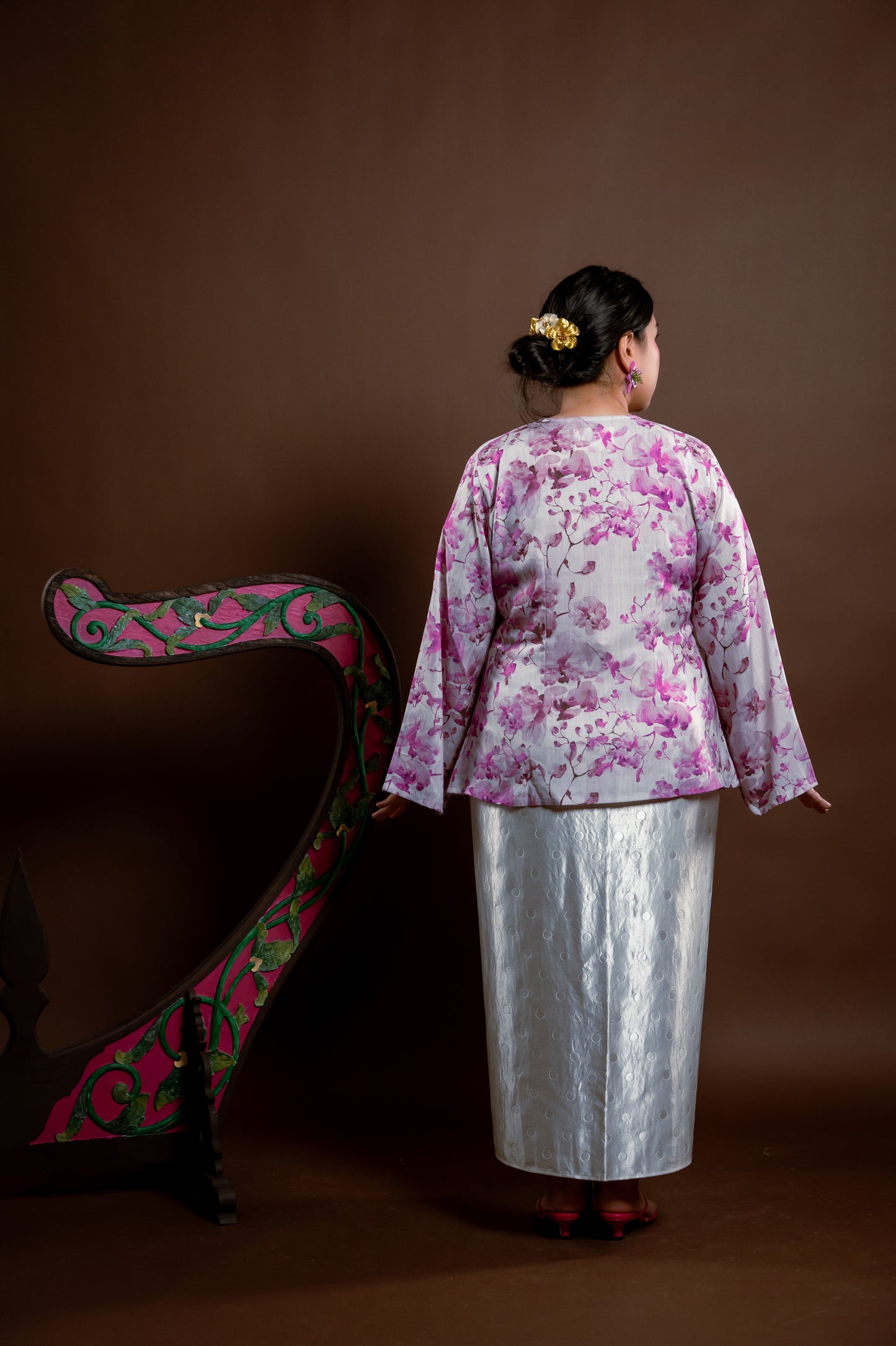 Kebaya Rindu Manja Bunga Ungu