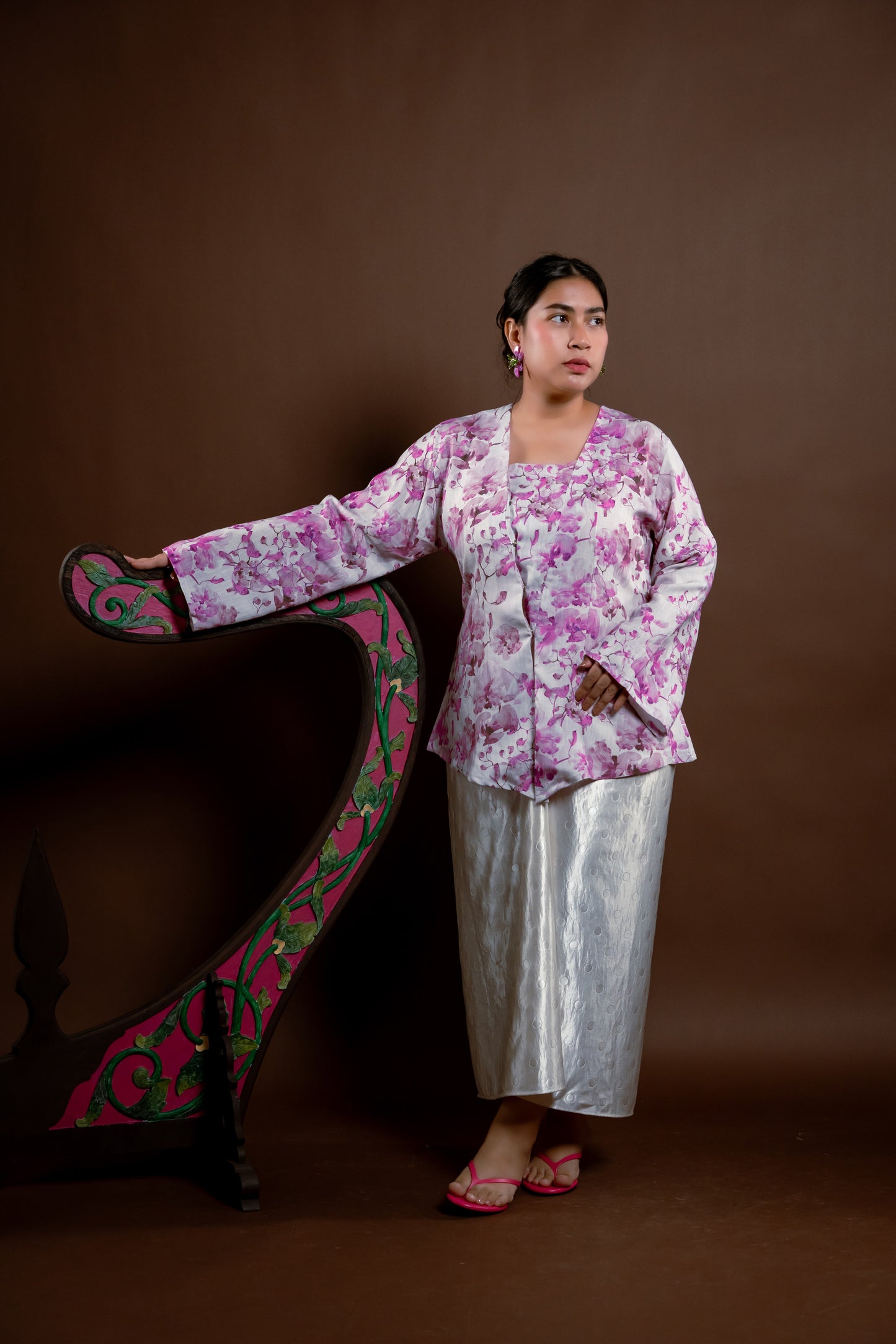 Kebaya Rindu Manja Bunga Ungu