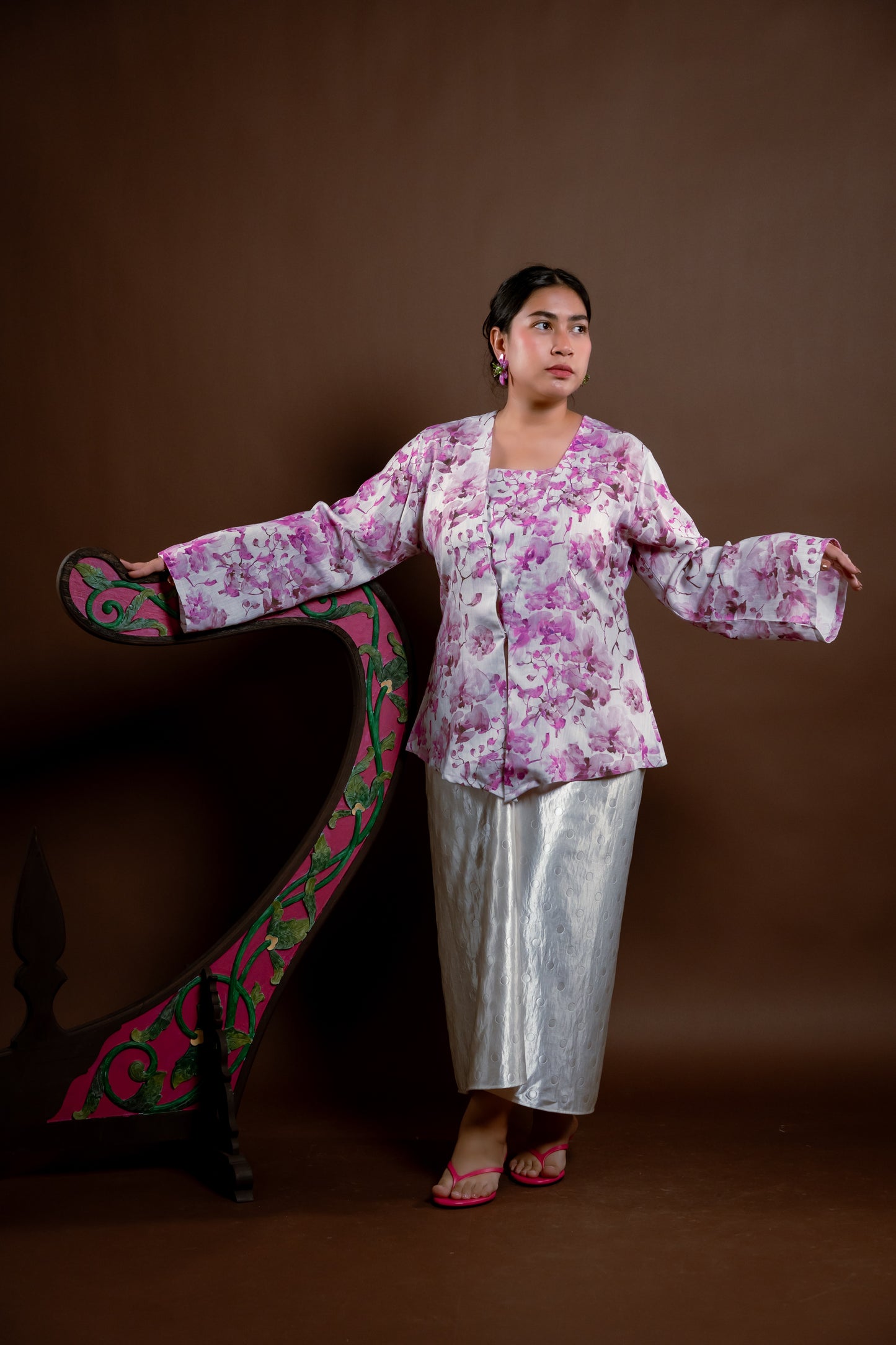 Kebaya Rindu Manja Bunga Ungu