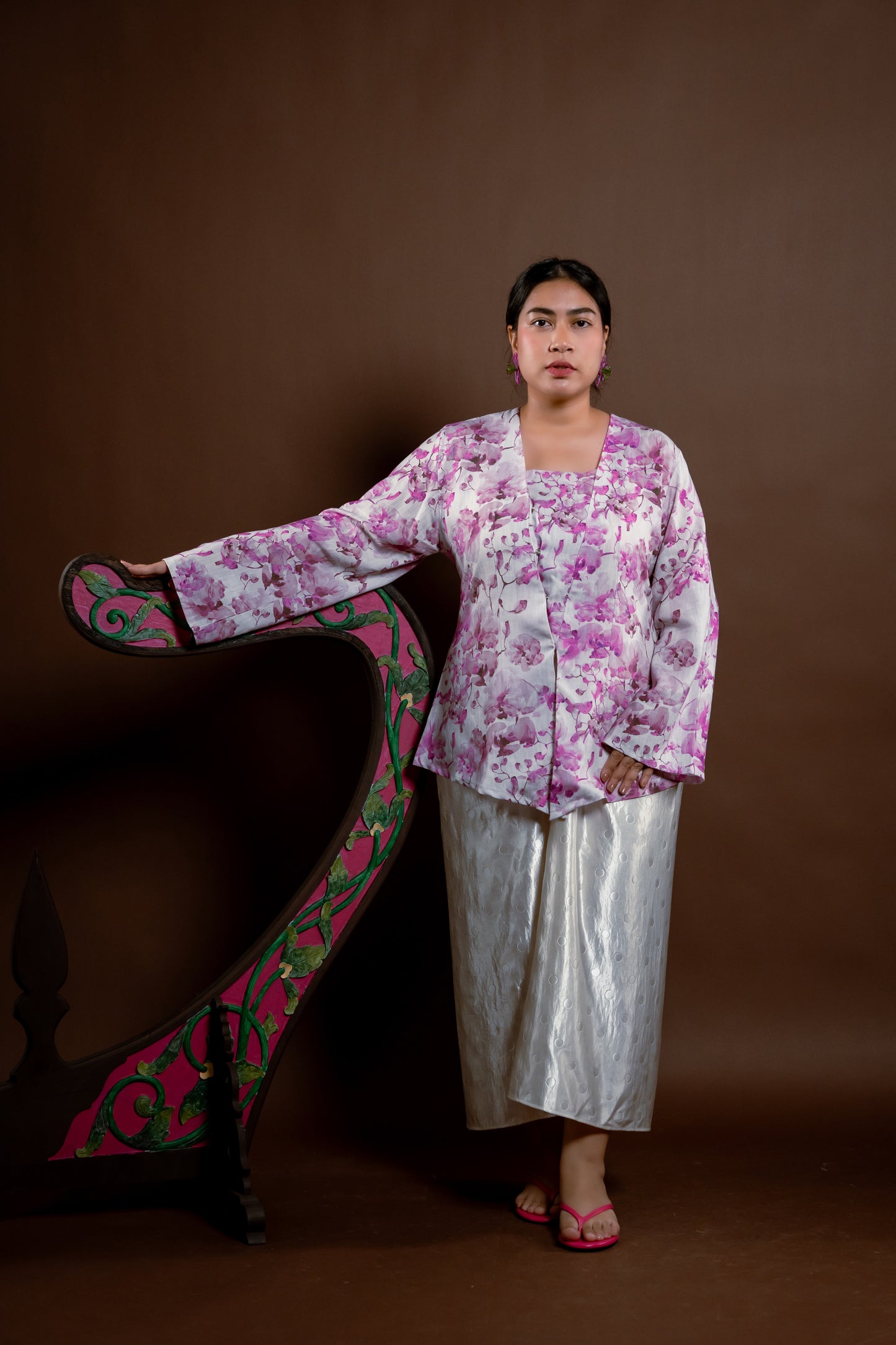 Kebaya Rindu Manja Bunga Ungu