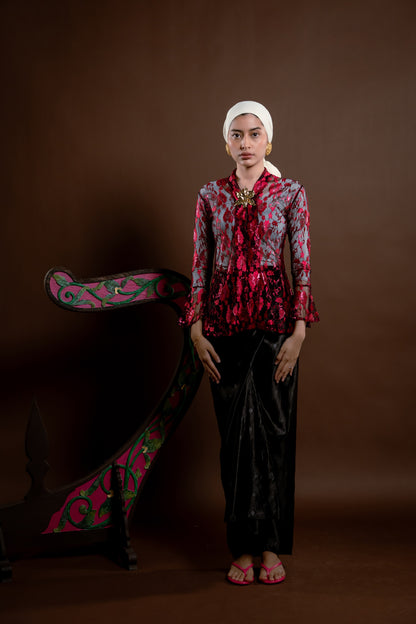 Kain Ikat Rindu Polka Hitam