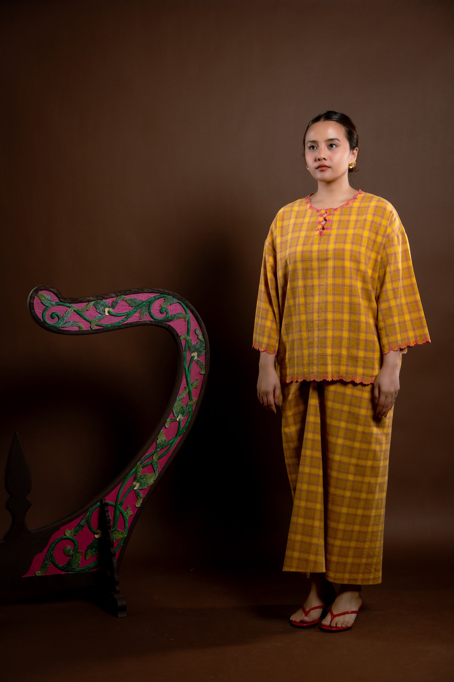 Kurung Rindu Bersemi Set Kotak Kuning
