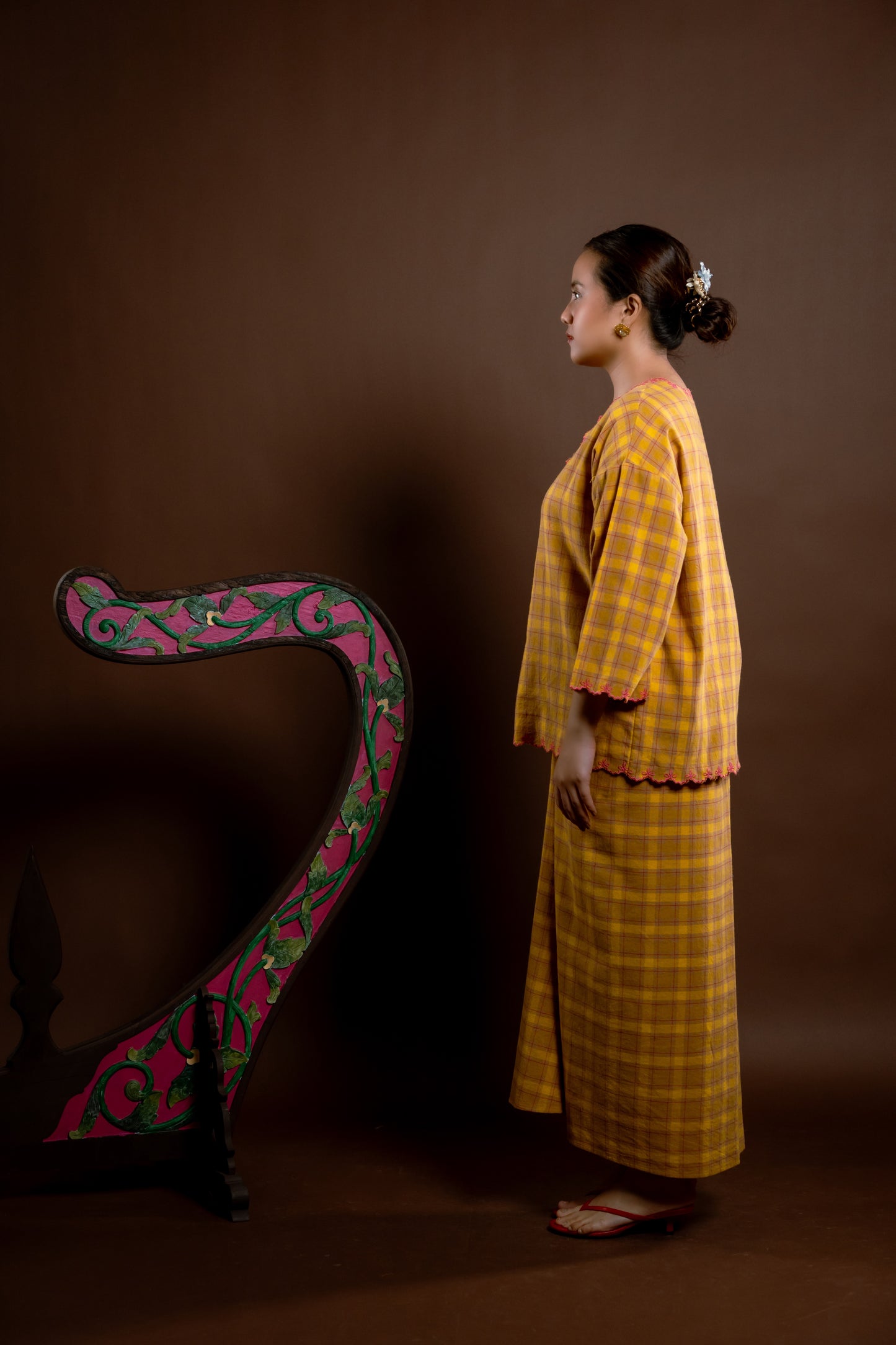 Kurung Rindu Bersemi Set Kotak Kuning