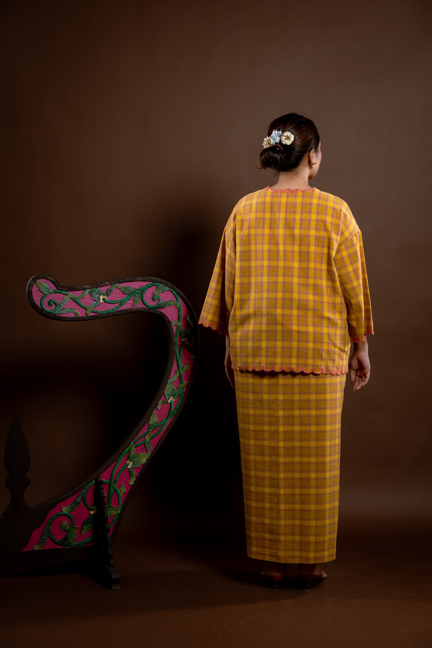 Kurung Rindu Bersemi Set Kotak Kuning