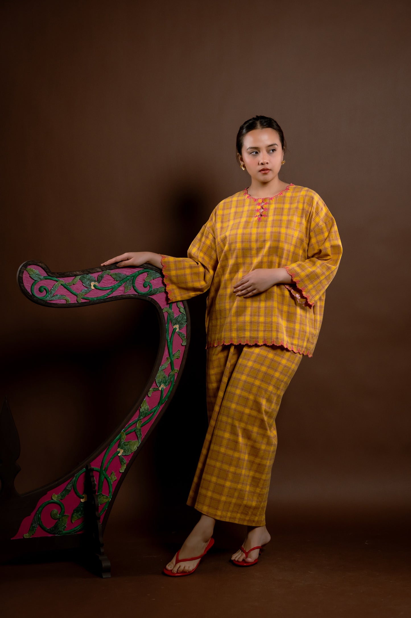Kurung Rindu Bersemi Set Kotak Kuning