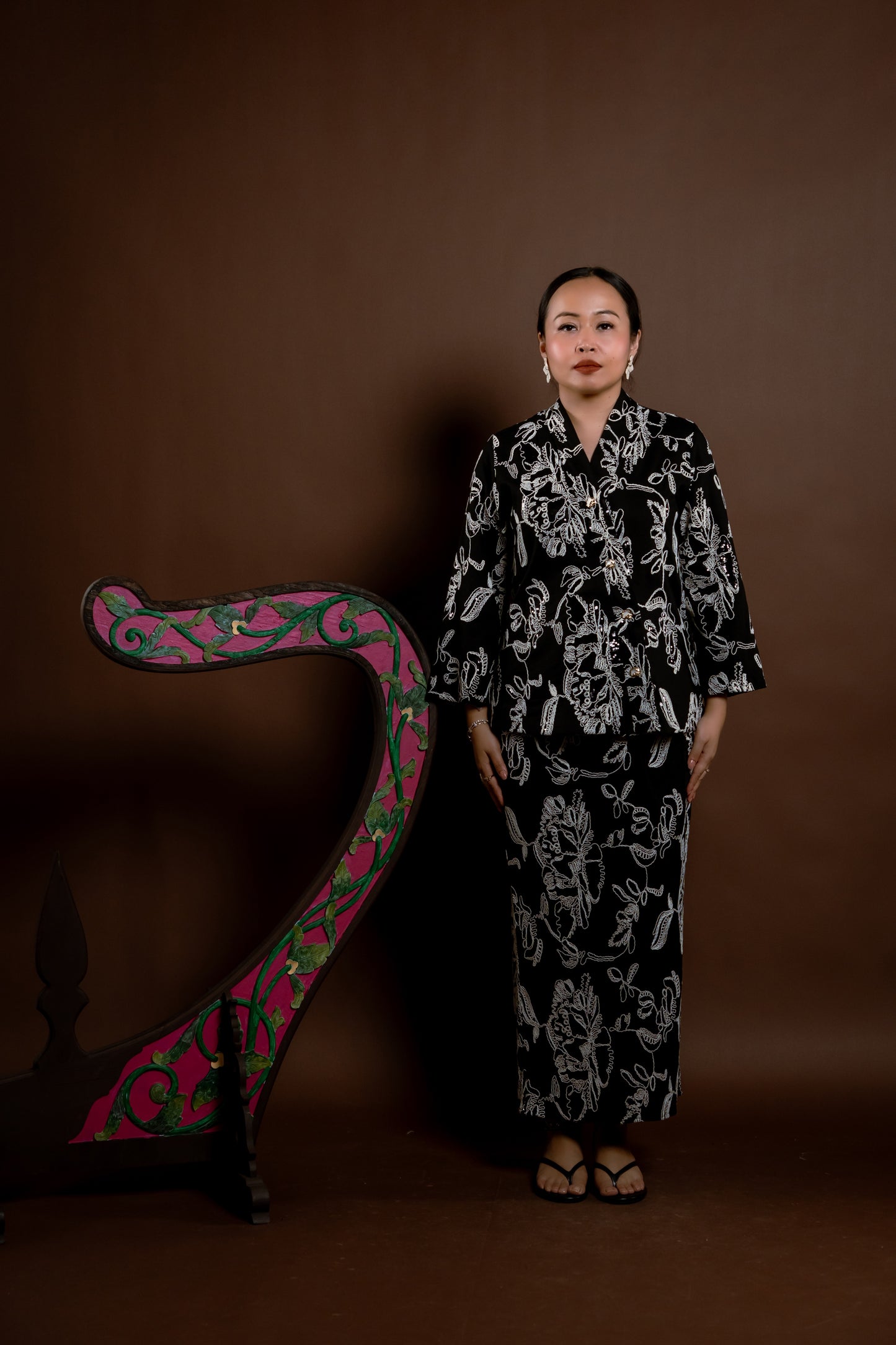 Kurung Rindu Set Berbisik Hitam