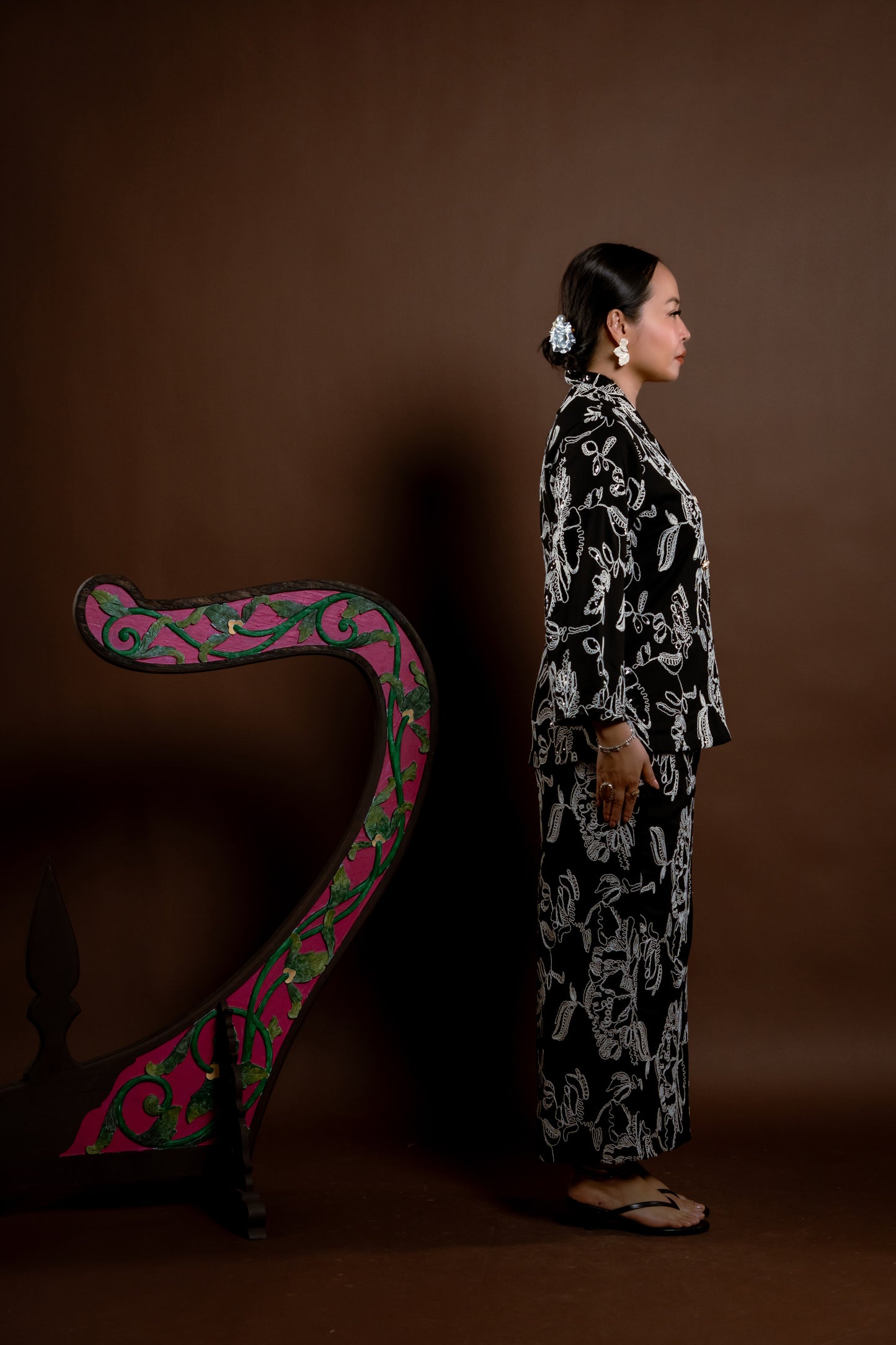 Kurung Rindu Set Berbisik Hitam