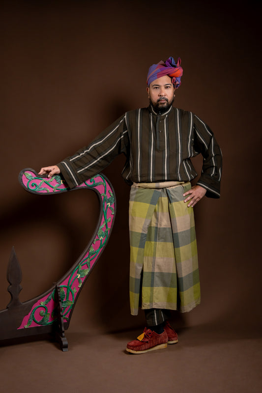 Baju Melayu Rindu Jalur Coklat
