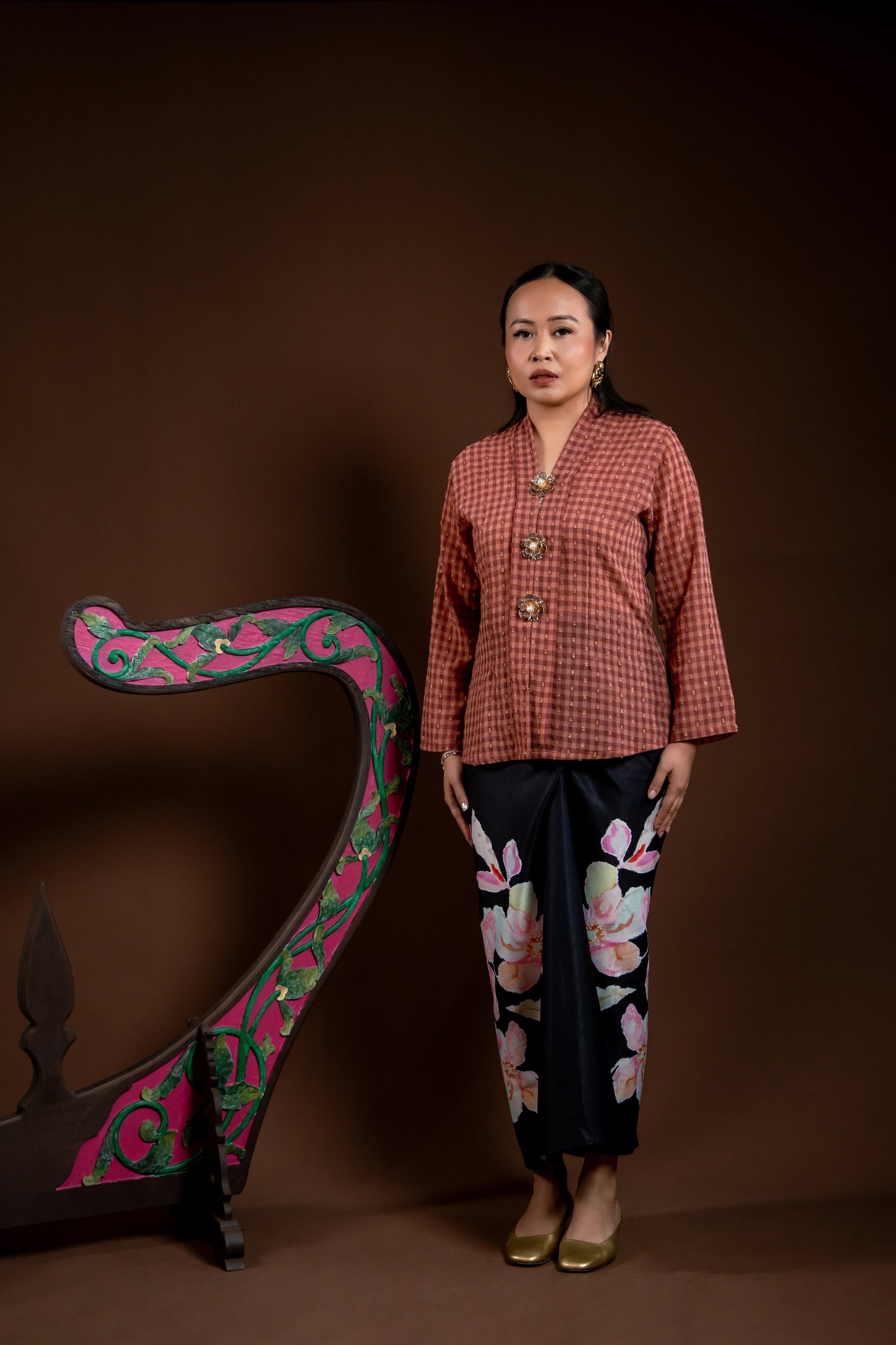Baju Kebaya Rindu Dewi Coklat