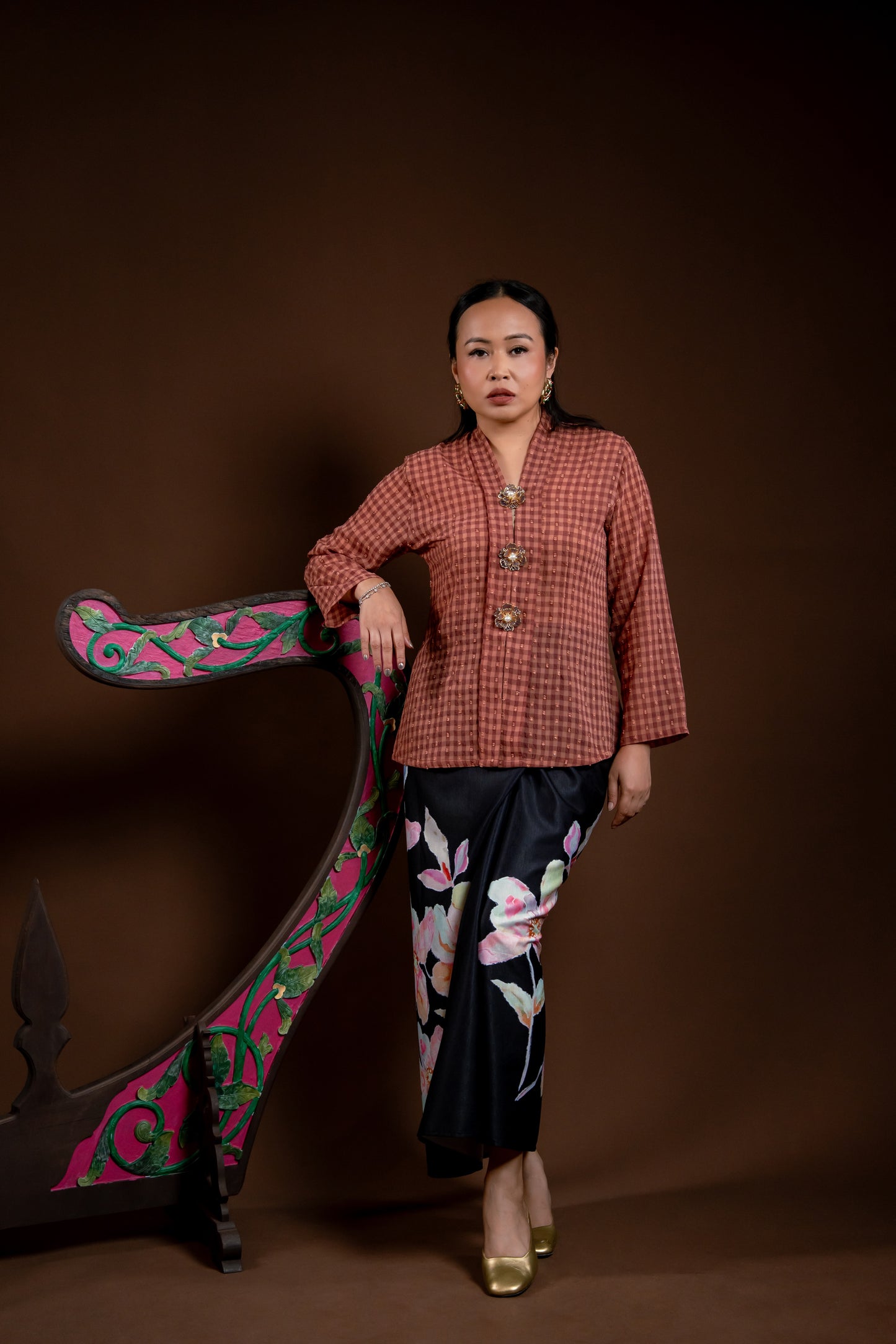 Baju Kebaya Rindu Dewi Coklat